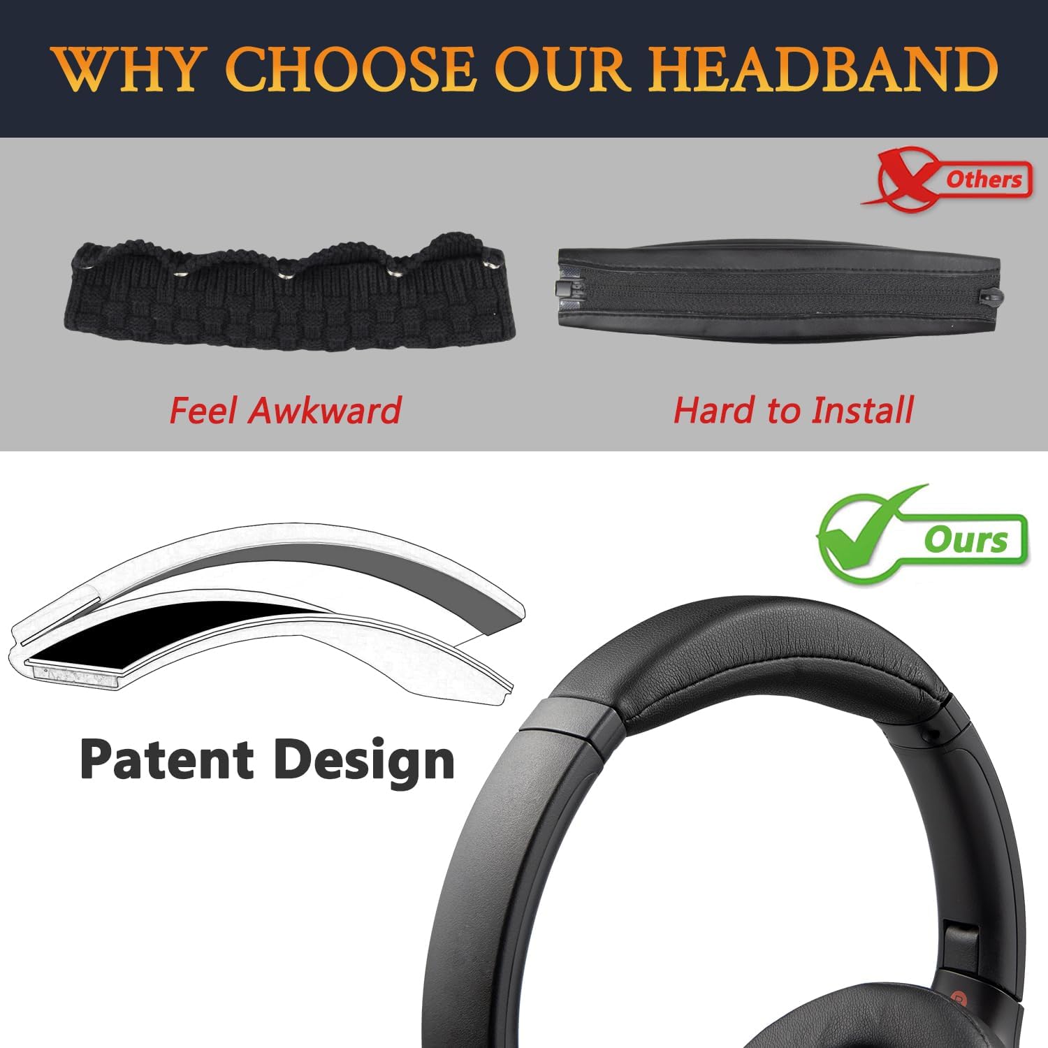 SOULWIT Headband for Sony WH-XB900N