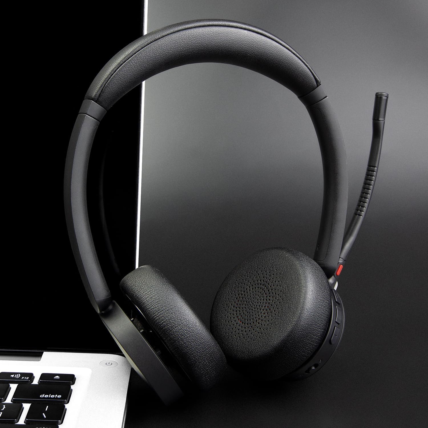 SOULWIT Earpads + 4Pcs Microphone Pop Filter for Yealink BH70, WH64 Wireless Headset
