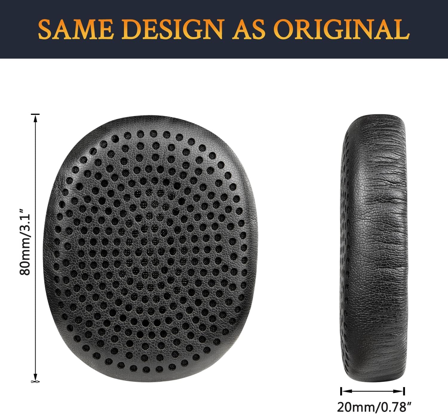 SOULWIT Earpads for Skullcandy Riff Wired, Riff Wireless, Riff Wireless 2 - Protein Leather