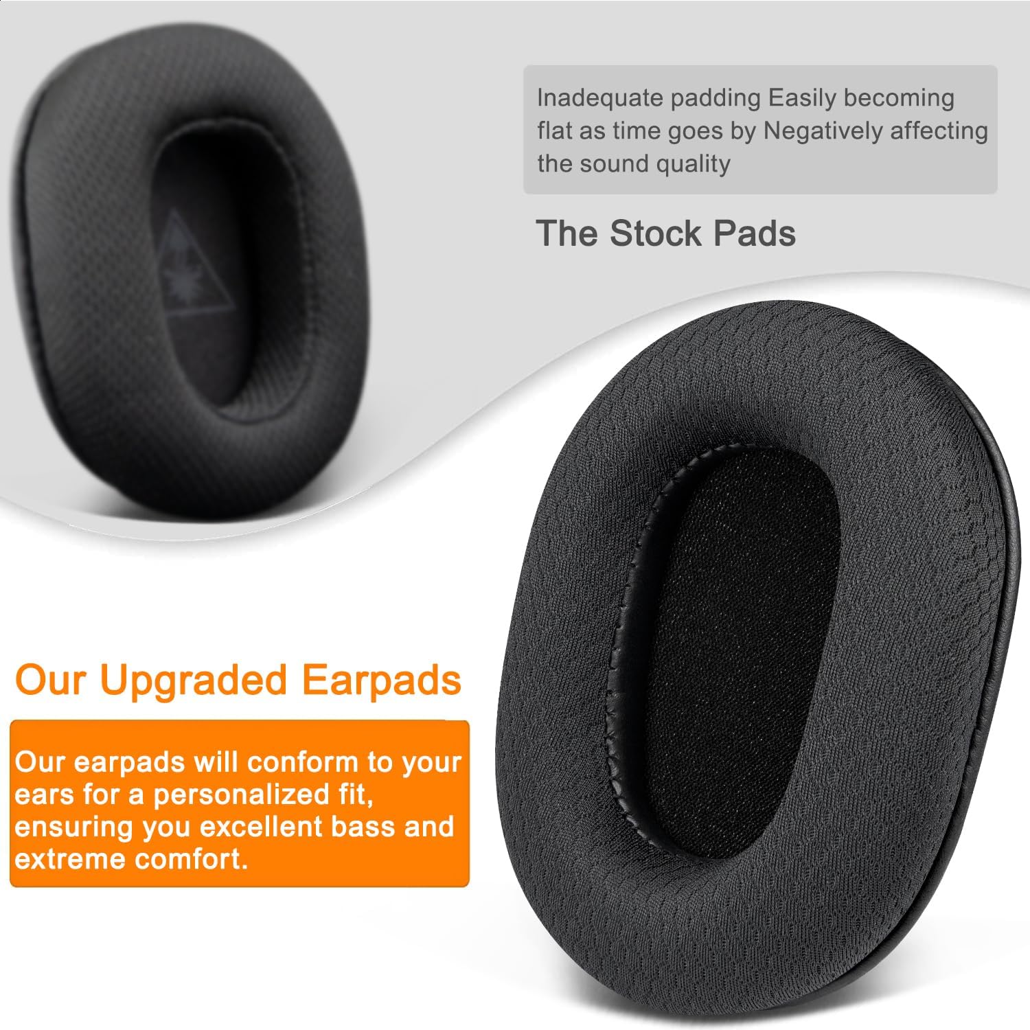 SOULWIT Earpads for Turtle Beach Recon 100, Recon 200, Recon 200 Gen 2, Recon Spark - Mesh Fabric