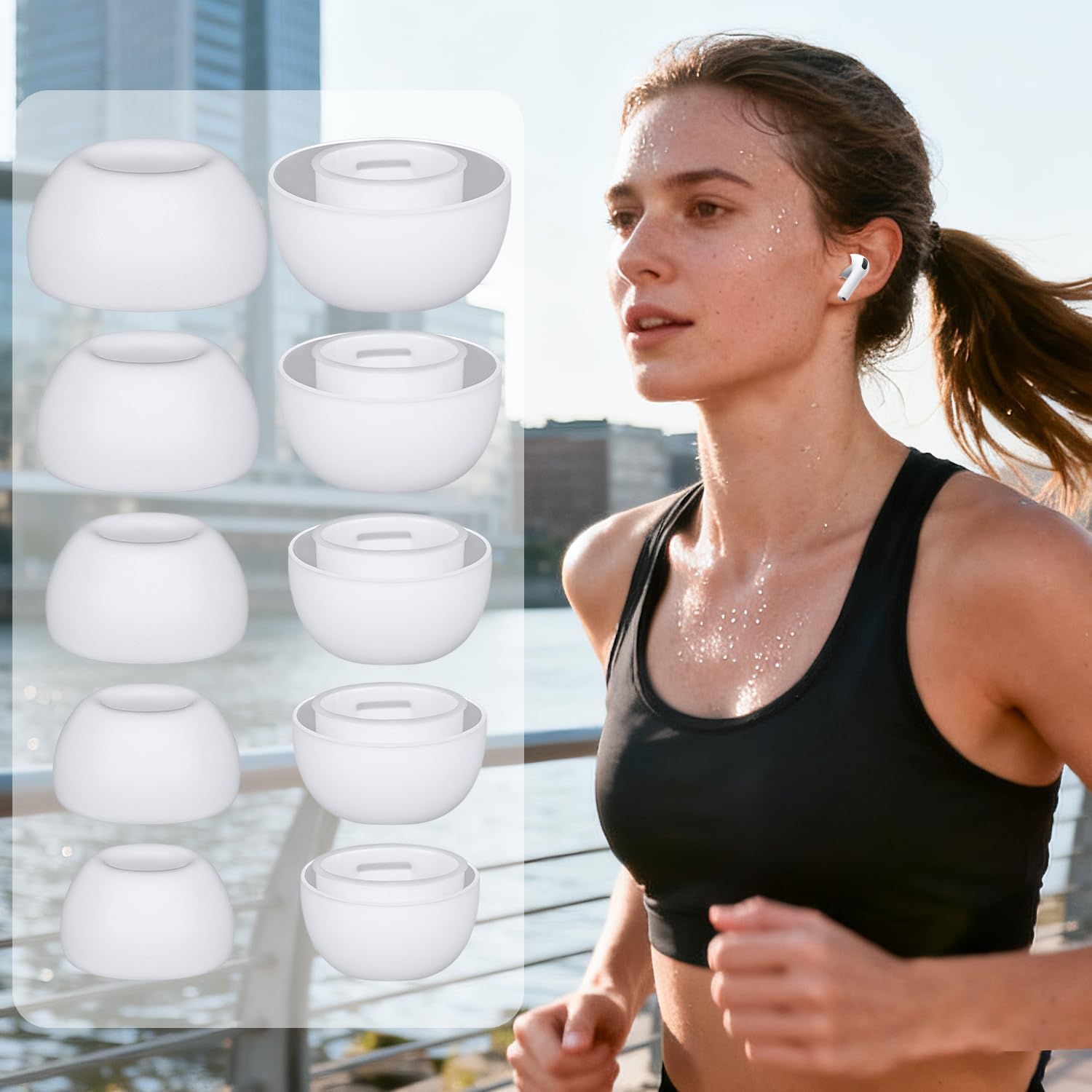 SOULWIT Silicone Ear Tips for AirPods Pro 3 - 5 pairs