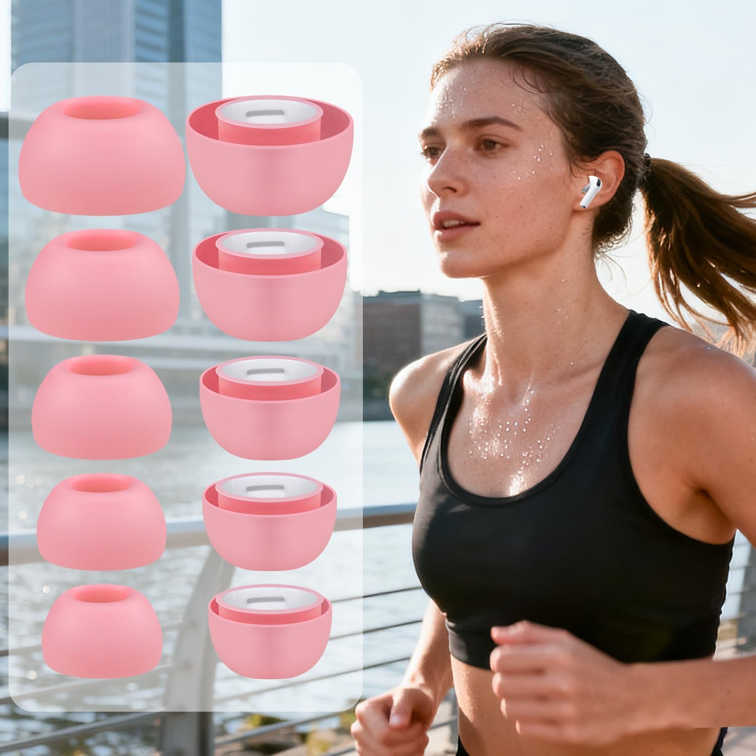 SOULWIT Silicone Ear Tips for AirPods Pro 3 - 5 pairs