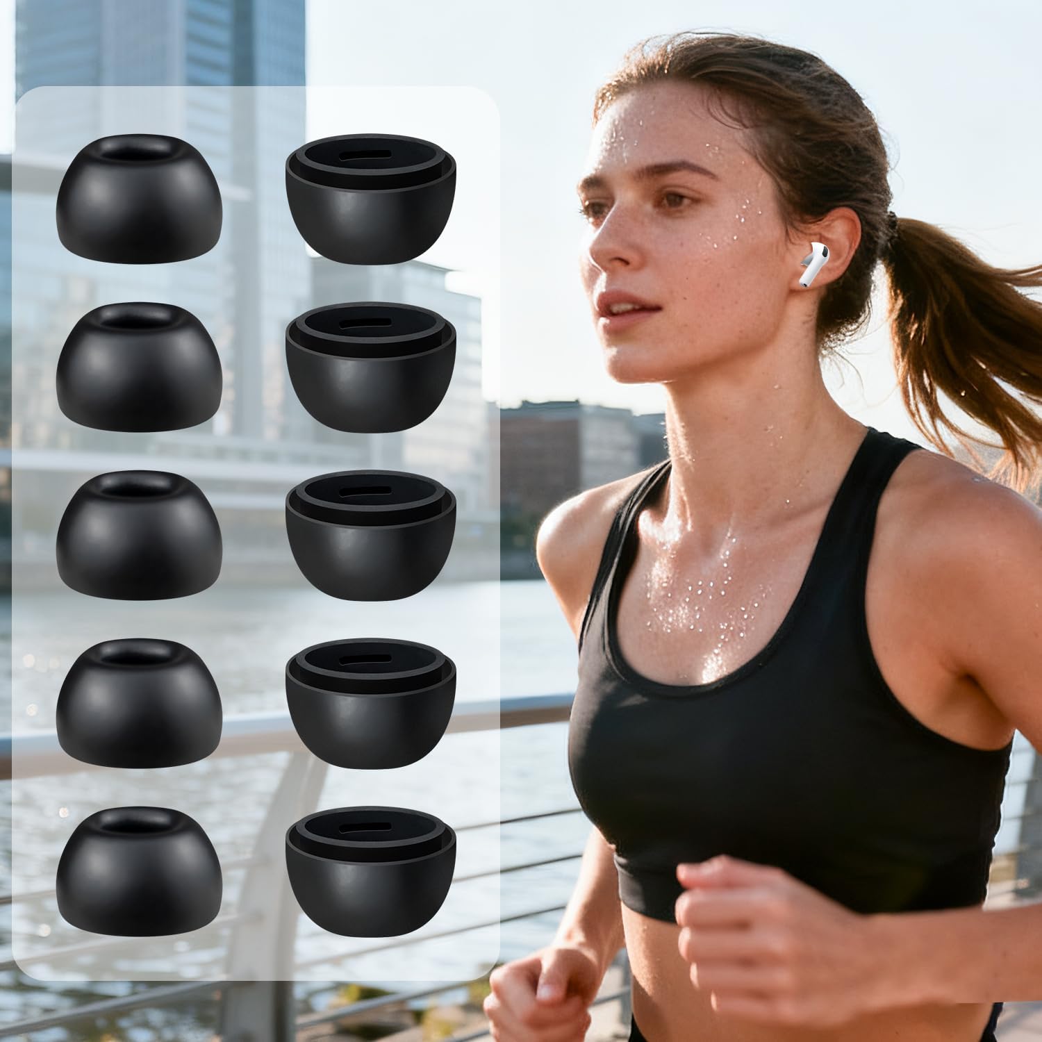 SOULWIT Silicone Ear Tips for AirPods Pro 3 - 5 pairs