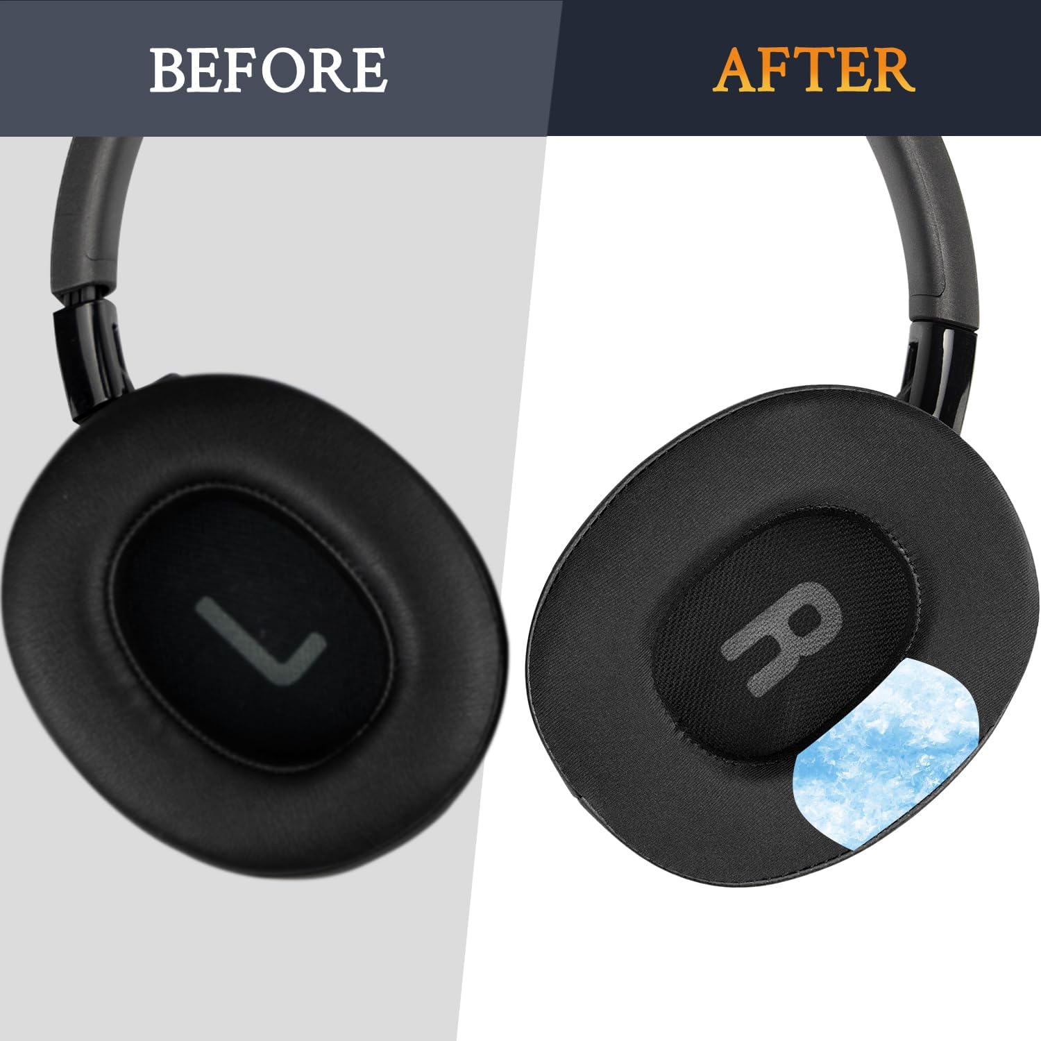 SOULWIT Earpads for JBL Tune 700BT, 710BT, 720BT, 750BTNC, 760NC, 770NC - Cooling Gel