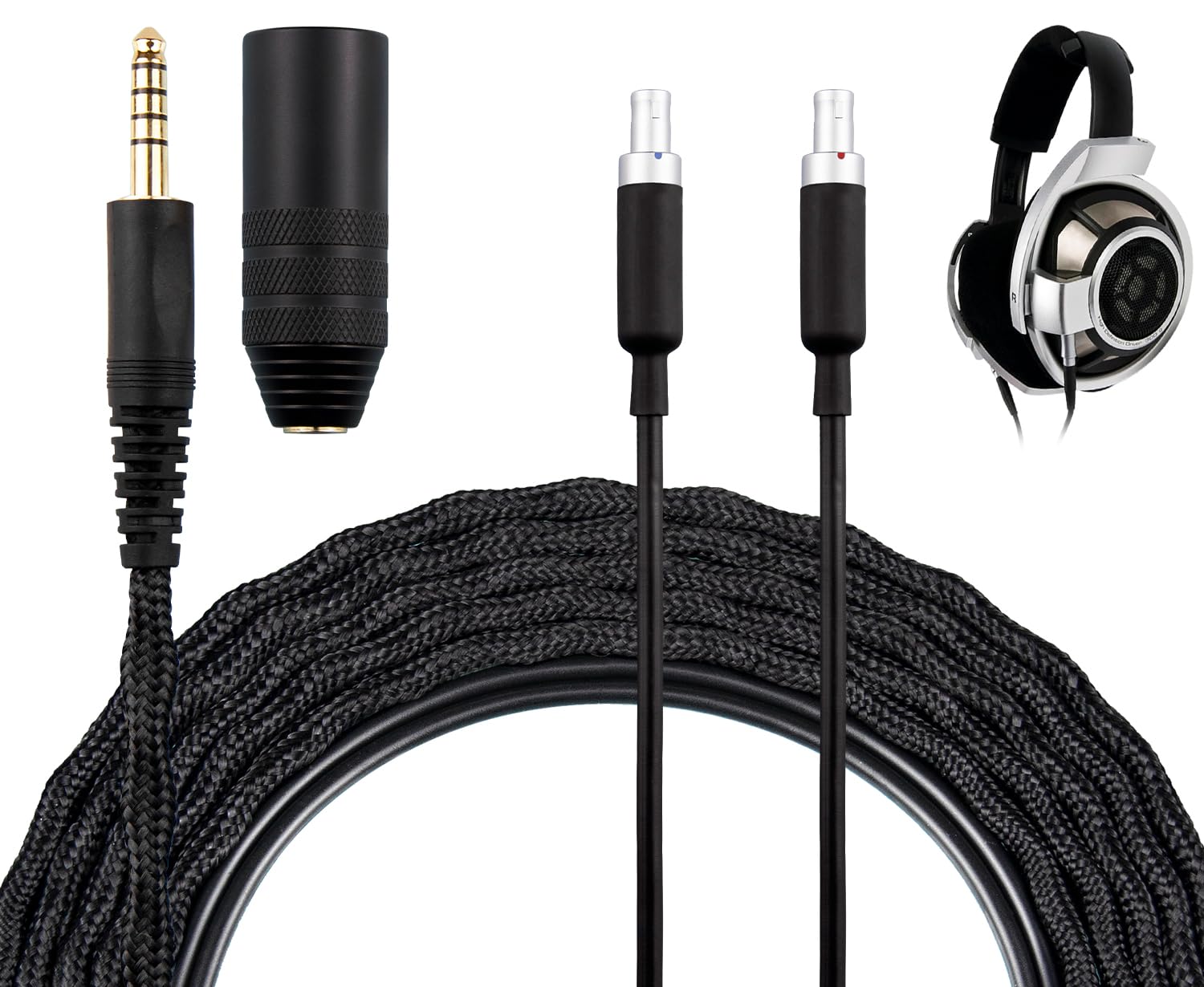 SOULWIT Headphone Audio Cable for Sennheiser HD800/HD800S/HD820, 3 m/10 ft, 4.4 mm Plug & XLR Connector
