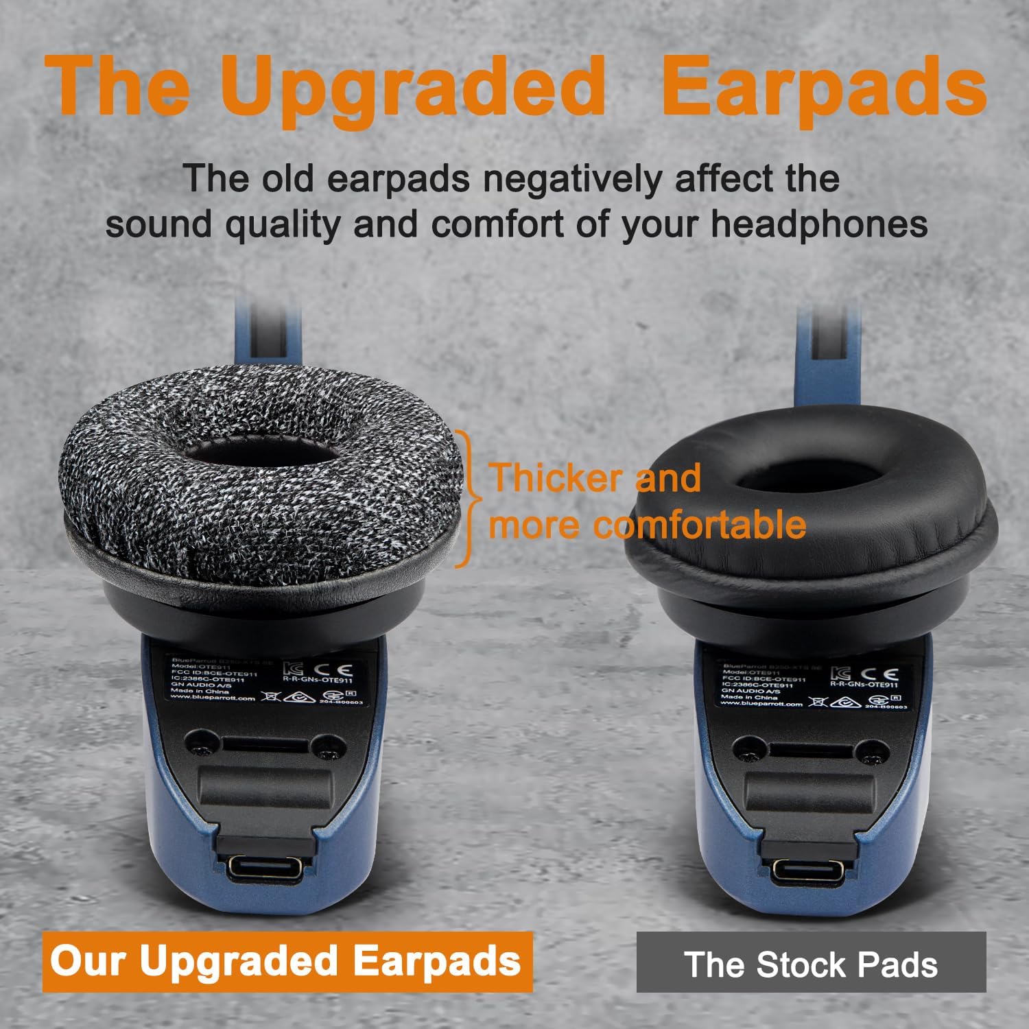 SOULWIT Earpads for BlueParrott B150, B250-XT, B250-XTS, B250-XT Plus - Linen