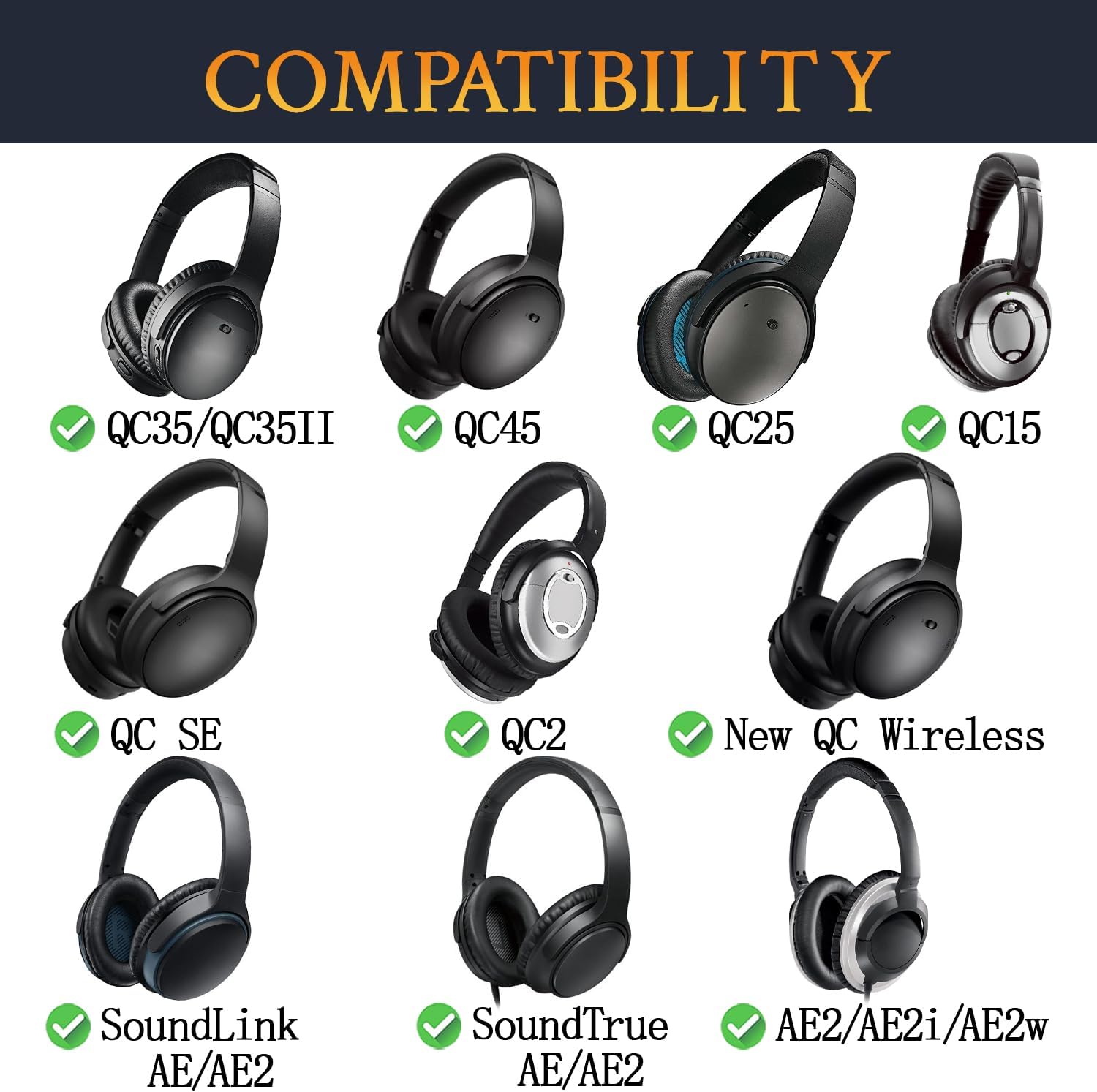 SoloWIT Earpads for Bose QuietComfort 25 - Lambskin