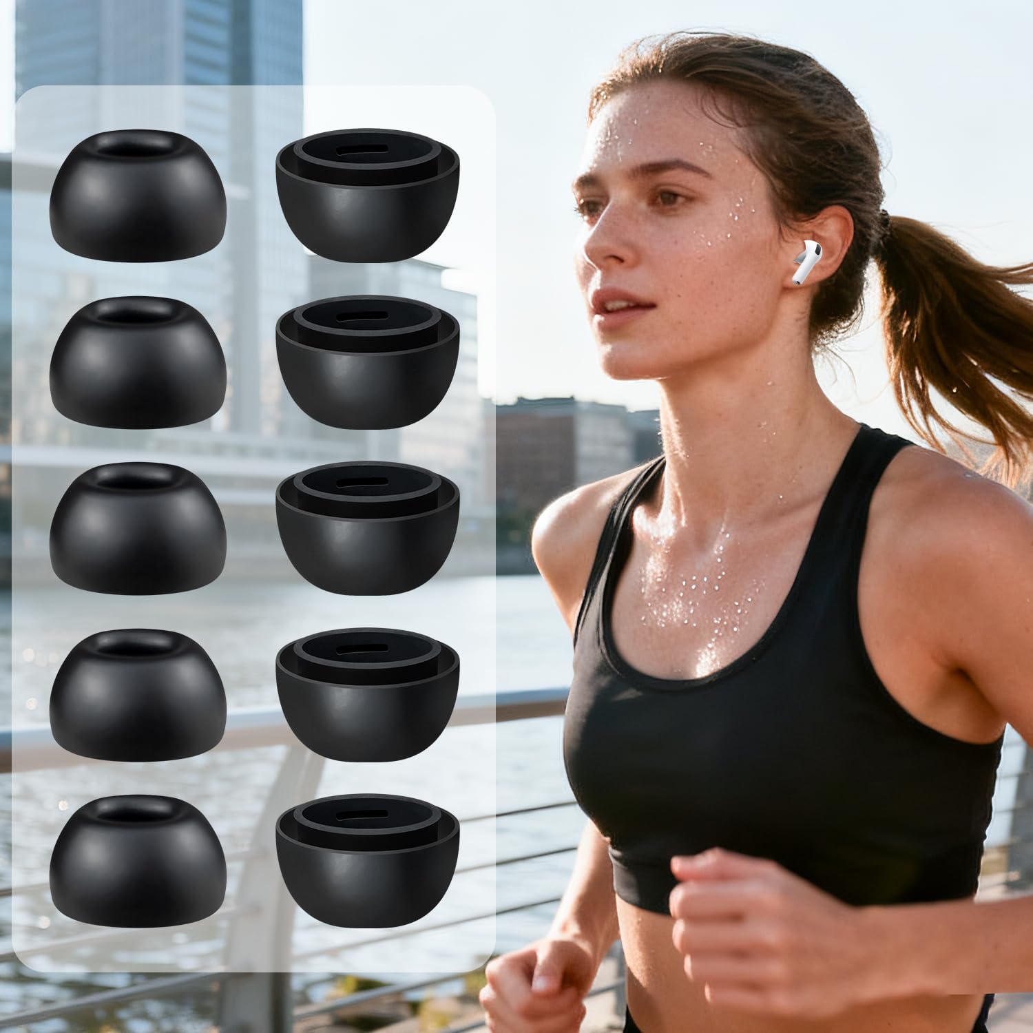 SOULWIT Silicone Ear Tips for AirPods Pro 3 - 5 pairs