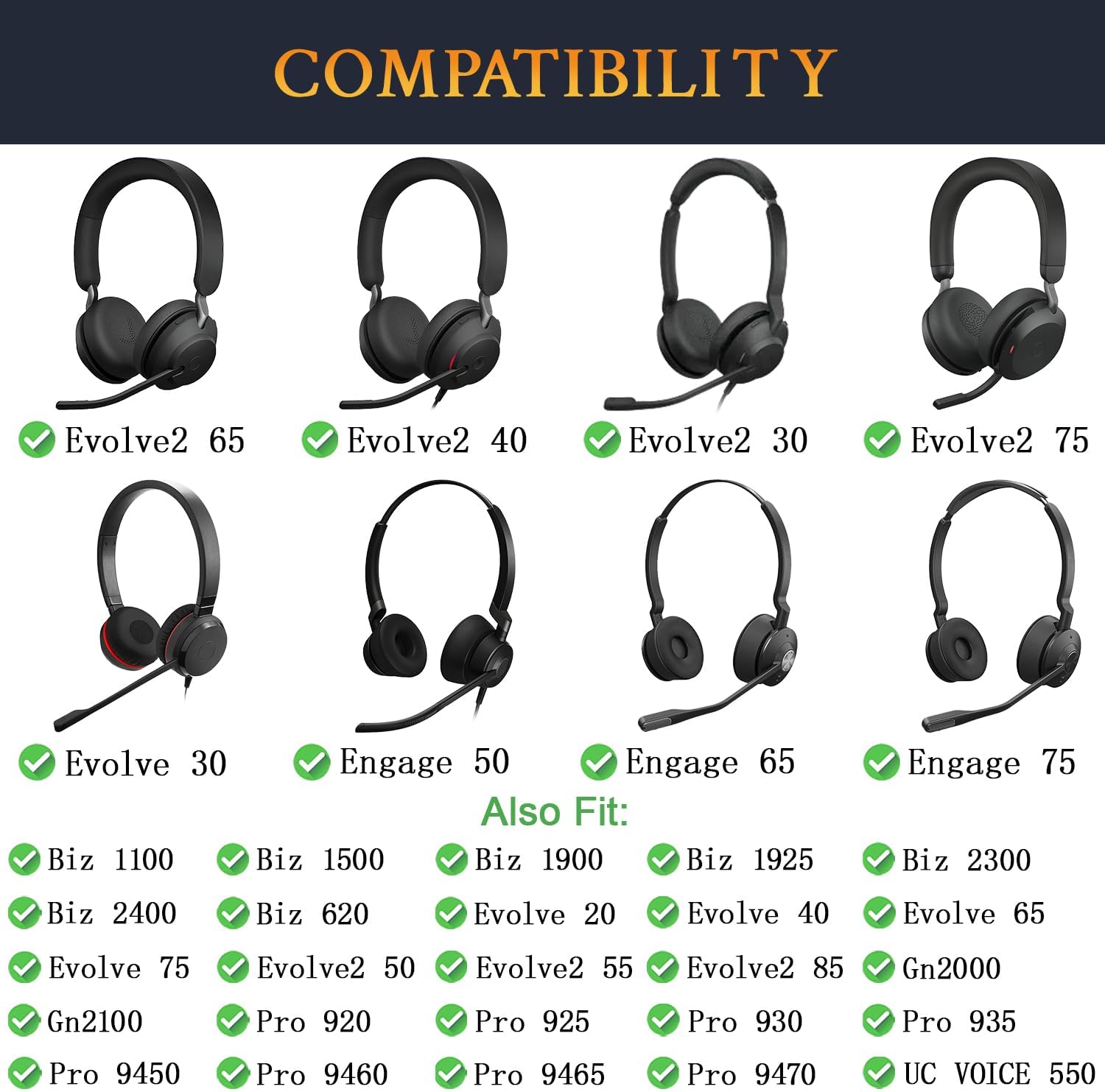 SOULWIT Microphone Pop Filter for Jabra Series - 5Pcs
