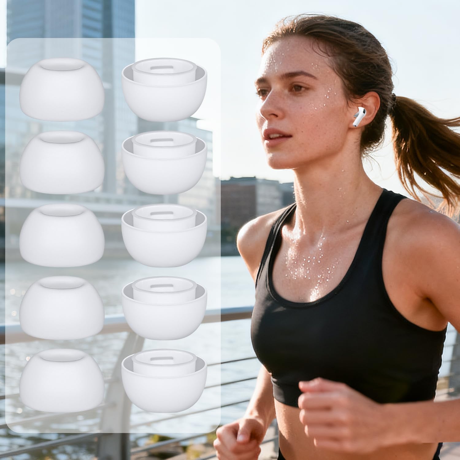 SOULWIT Silicone Ear Tips for AirPods Pro 3 - 5 pairs