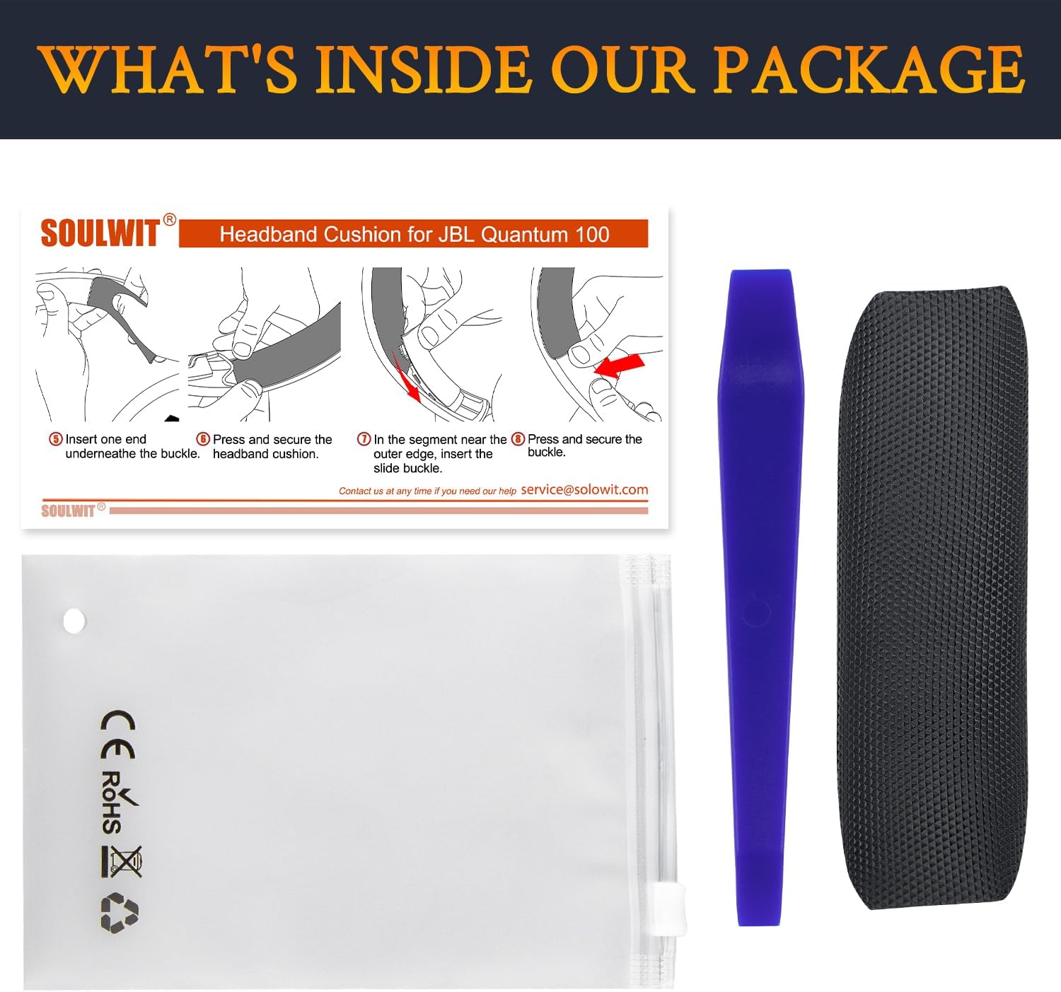 SOULWIT Headband for JBL Quantum 100, 100X, 100P, 100M2, 200, 300