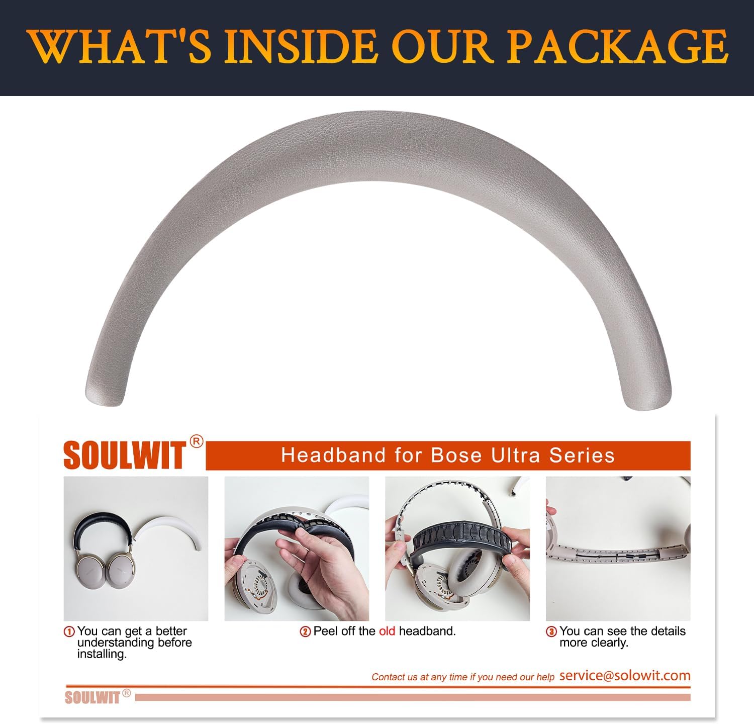SOULWIT Headband for Bose QuietComfort Ultra, QuietComfort Ultra (2nd Gen)