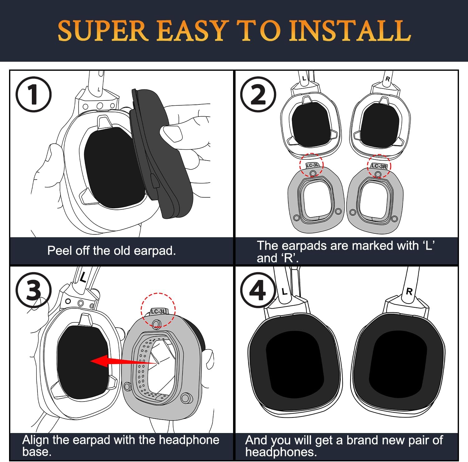 SOULWIT Earpads for Astro A50 Gen 3 - Mesh Fabric