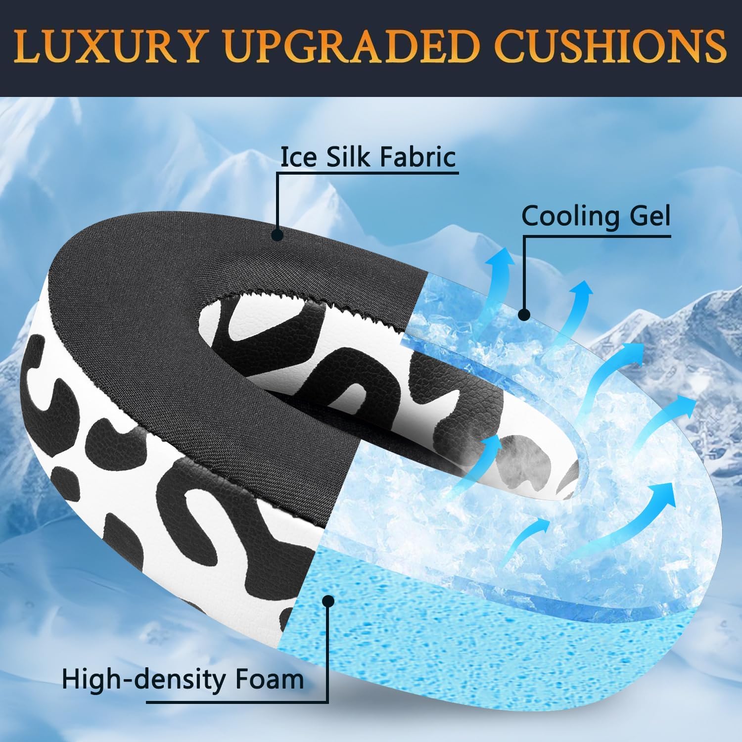 SOULWIT Earpads for SteelSeries Arctis Nova Pro Wired, Arctis Nova 1/3 Wired, Arctis Nova 4/5/7 Wireless - Cooling Gel