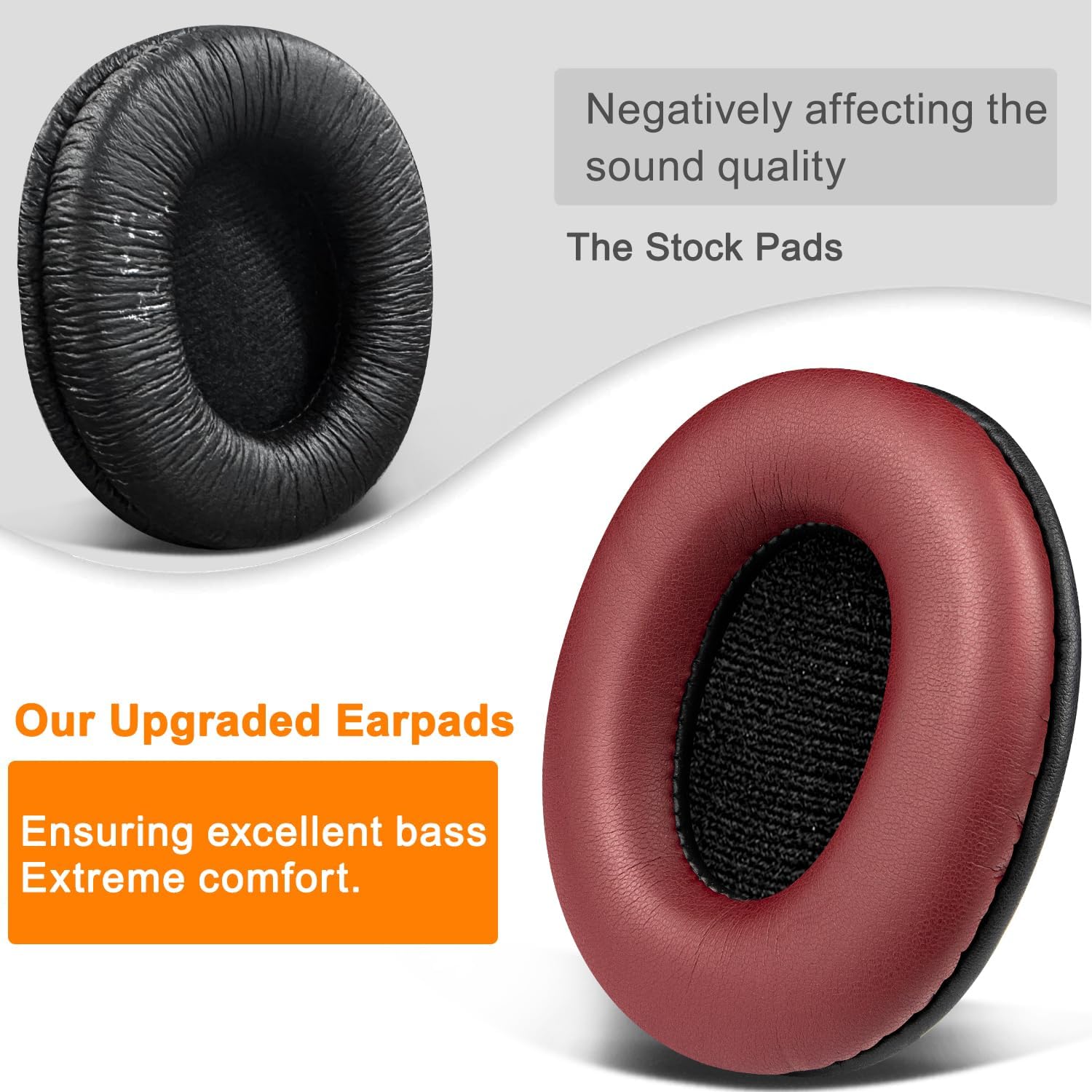 SOULWIT Earpads for Sony MDR-7506, MDR-V6, MDR-V7, MDR-CD900ST - Protein Leather