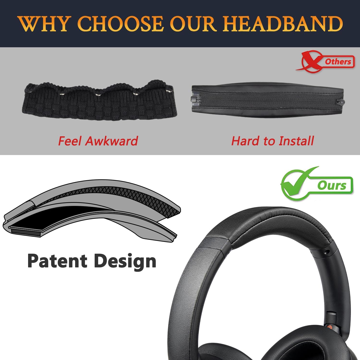 SOULWIT Headband for Sony WH-XB910N