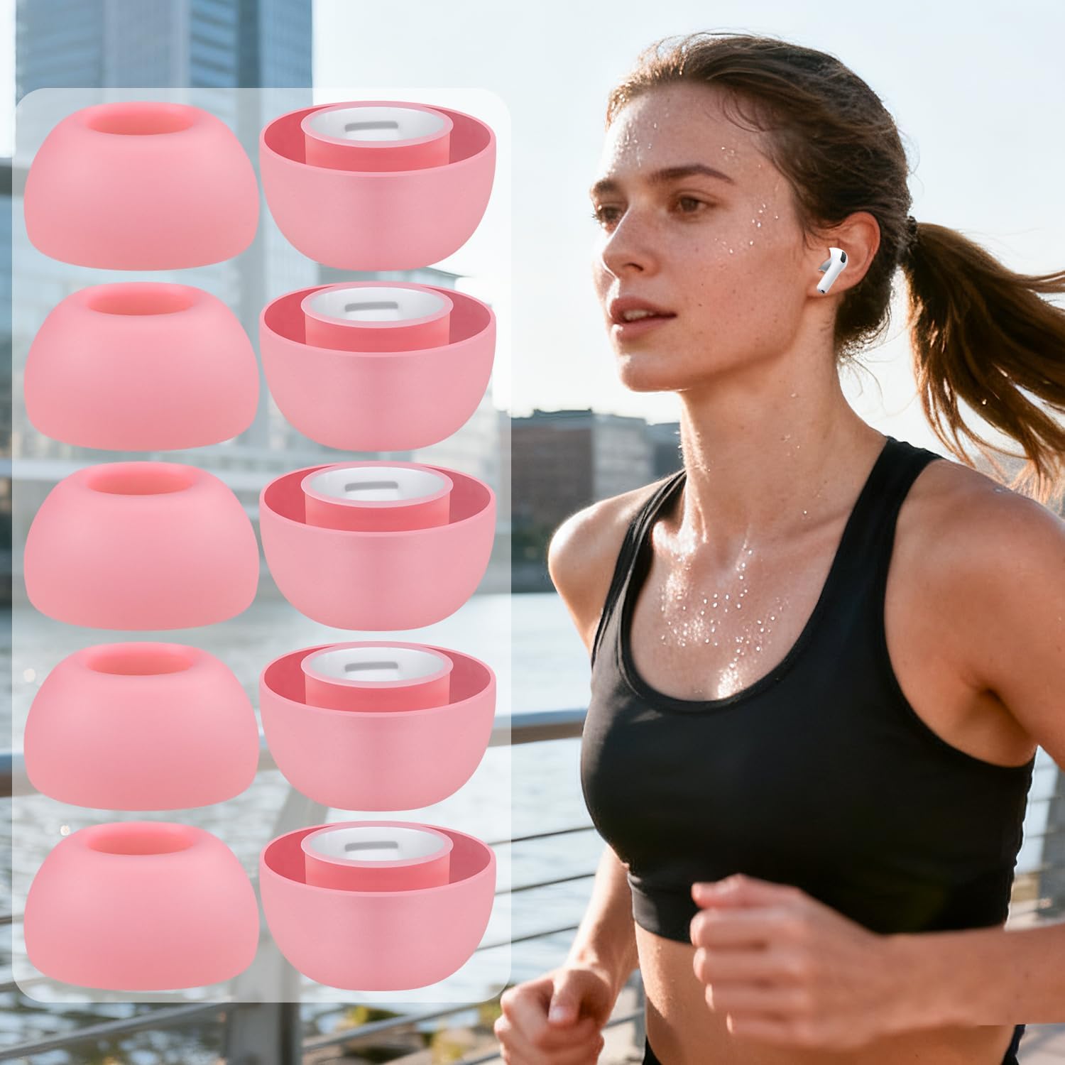 SOULWIT Silicone Ear Tips for AirPods Pro 3 - 5 pairs