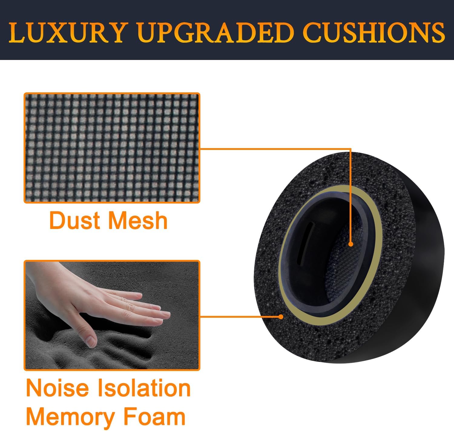 SOULWIT Memory Foam Ear Tips for AirPods Pro 3 - 5 pairs
