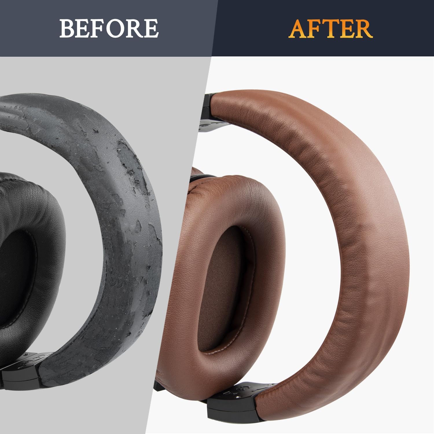 SOULWIT Headband for Audio-Technica ATH M40, M40X - Protein Leather