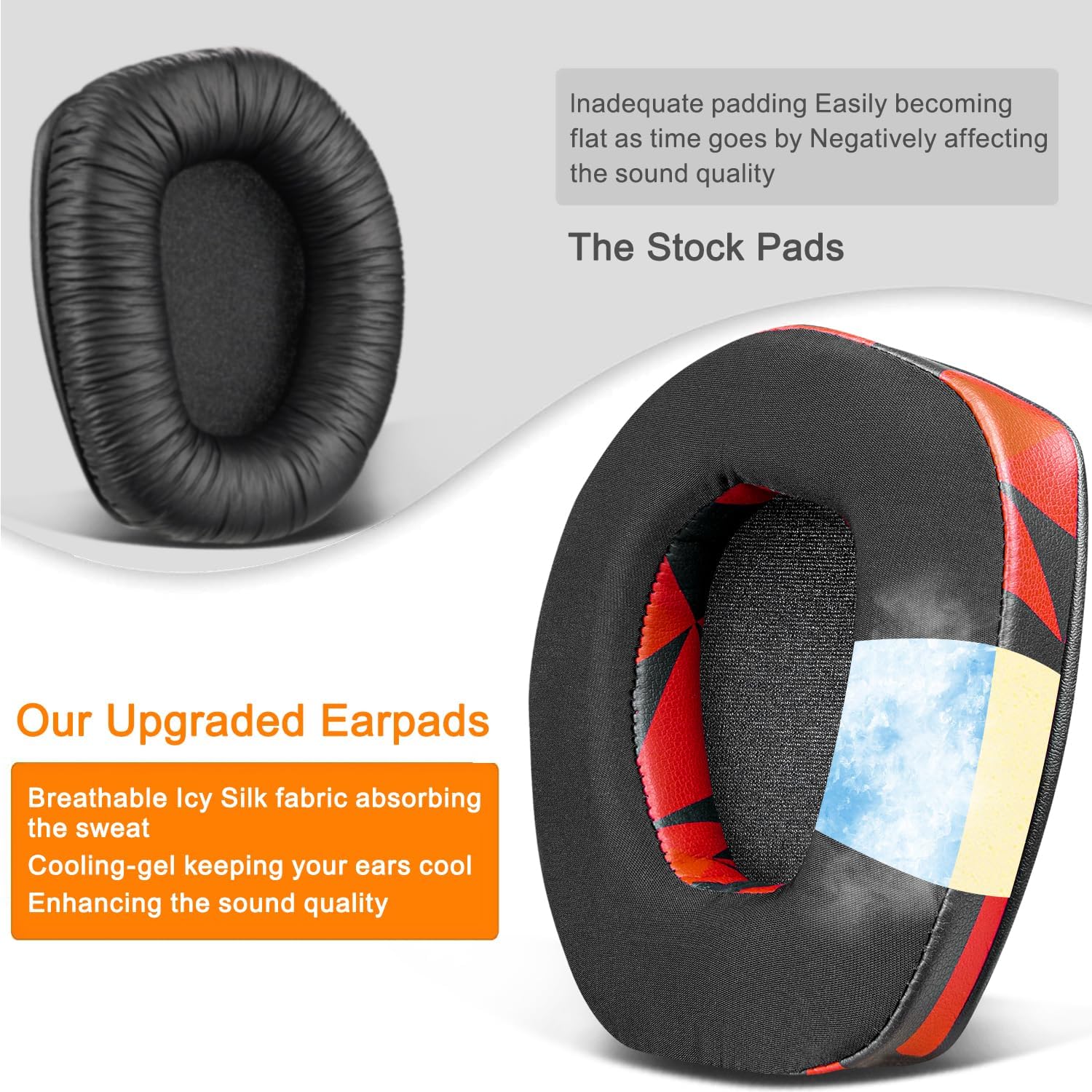 SOULWIT Earpads for Sennheiser RS165, RS175, RS185, RS195 - Protein Leather