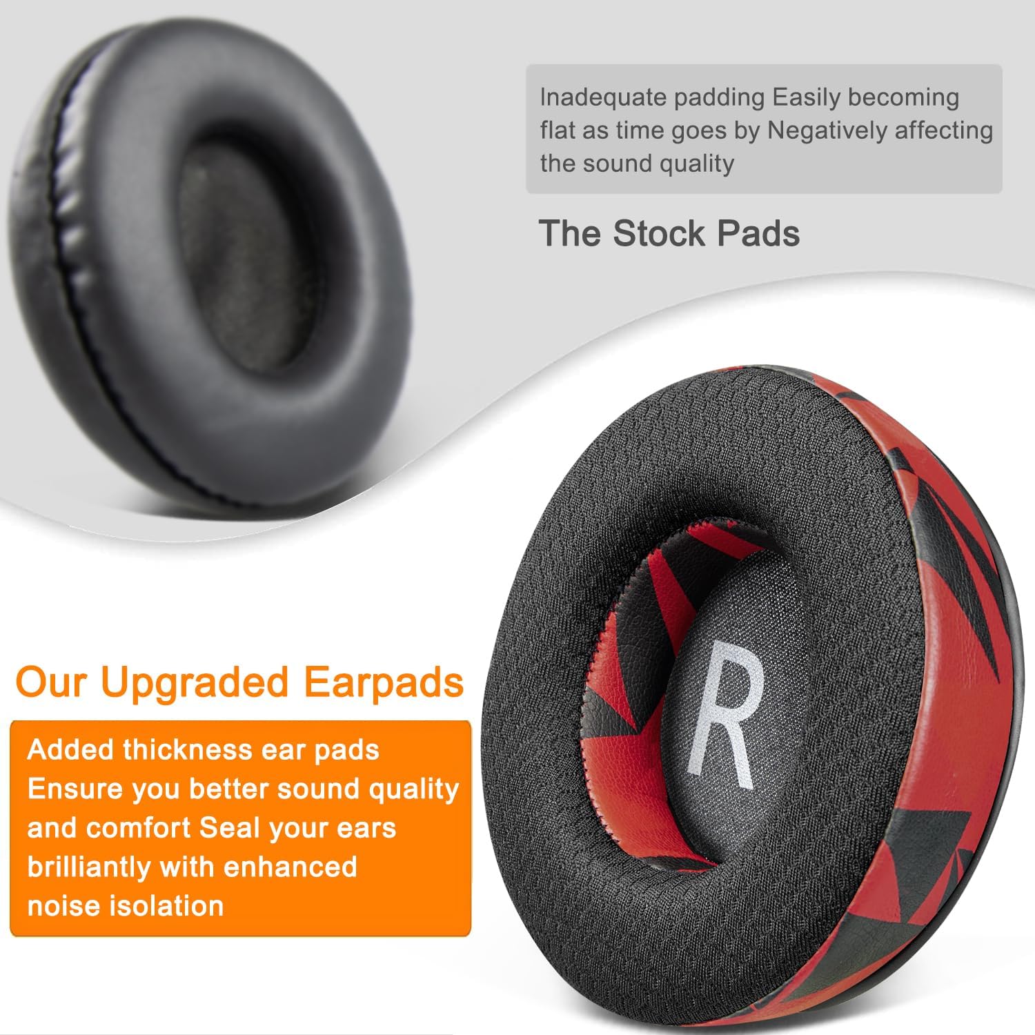 SOULWIT Earpads for JBL Synchros E50BT / S500 / S700 - Mesh Fabric