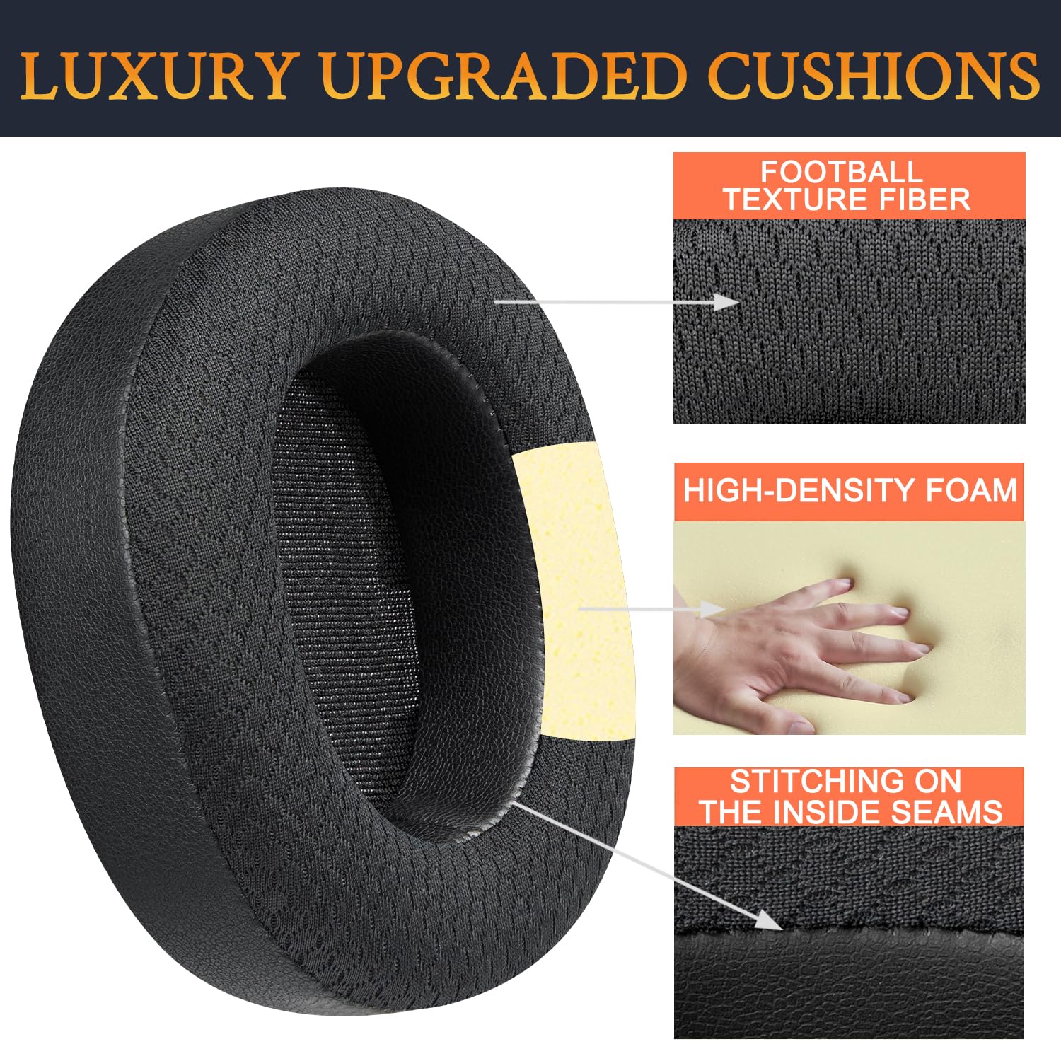SOULWIT Earpads for SteelSeries Arctis Nova Pro Wireless, Arctis Nova Elite - Mesh Fabric