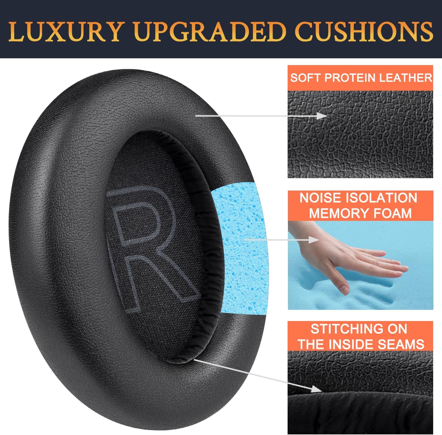 SOULWIT Earpads for Anker Soundcore Q11i - Protein Leather