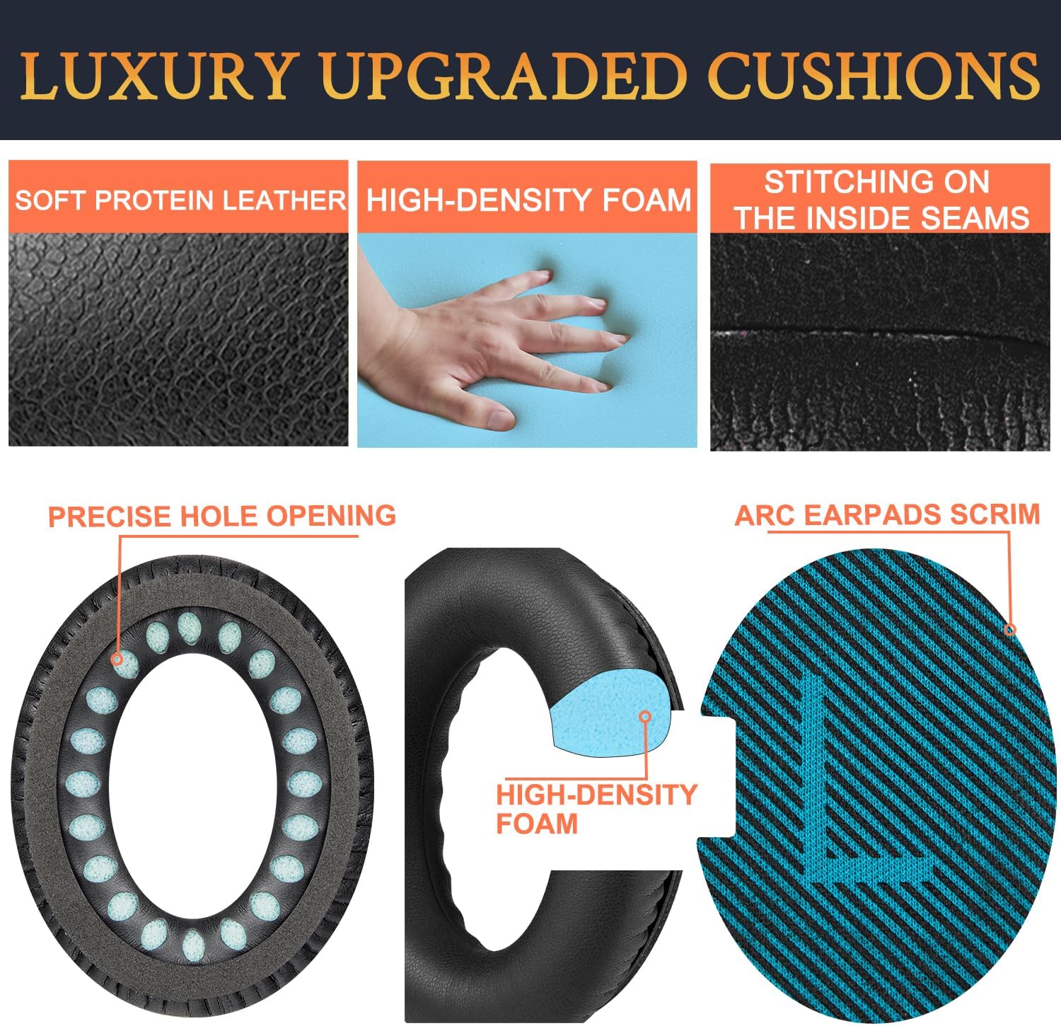 SoloWIT Earpads for Bose QuietComfort 25 - Protein Leather
