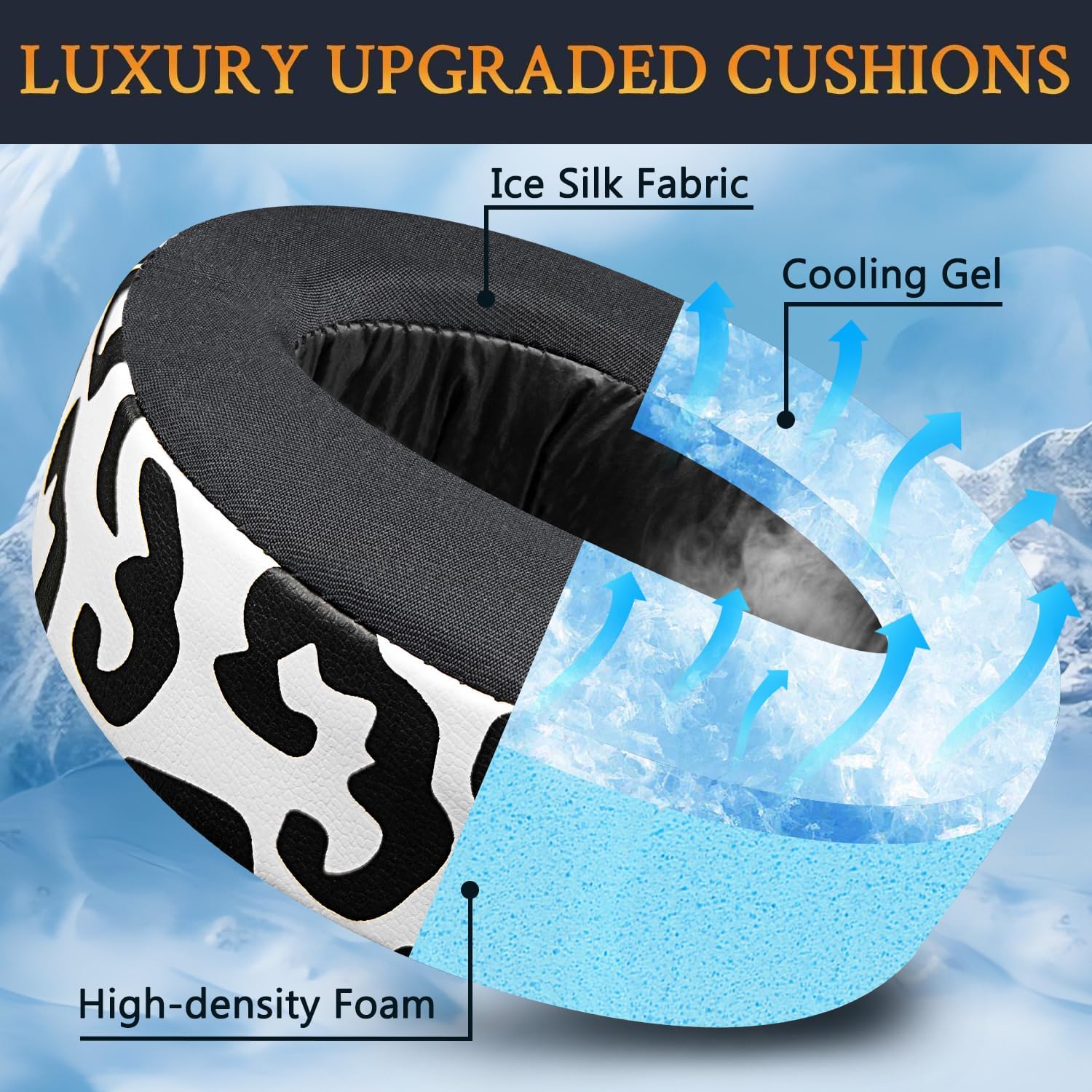 SOULWIT Earpads for Sony PlayStation 5 Pulse PS5 3D - Cooling Gel
