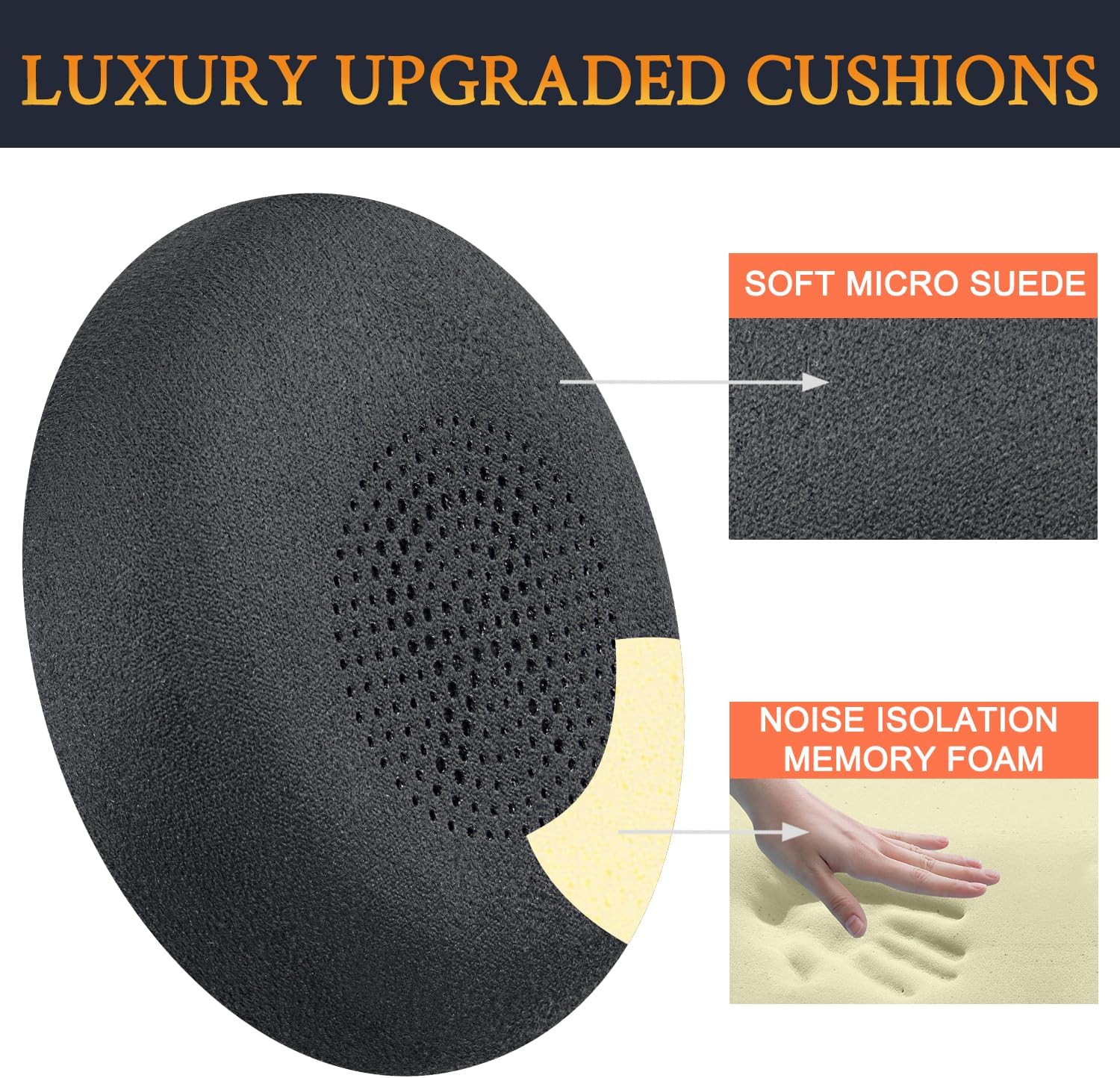 SOULWIT Earpads for Jabra Evolve2 65/40, Elite 45h - Micro Suede