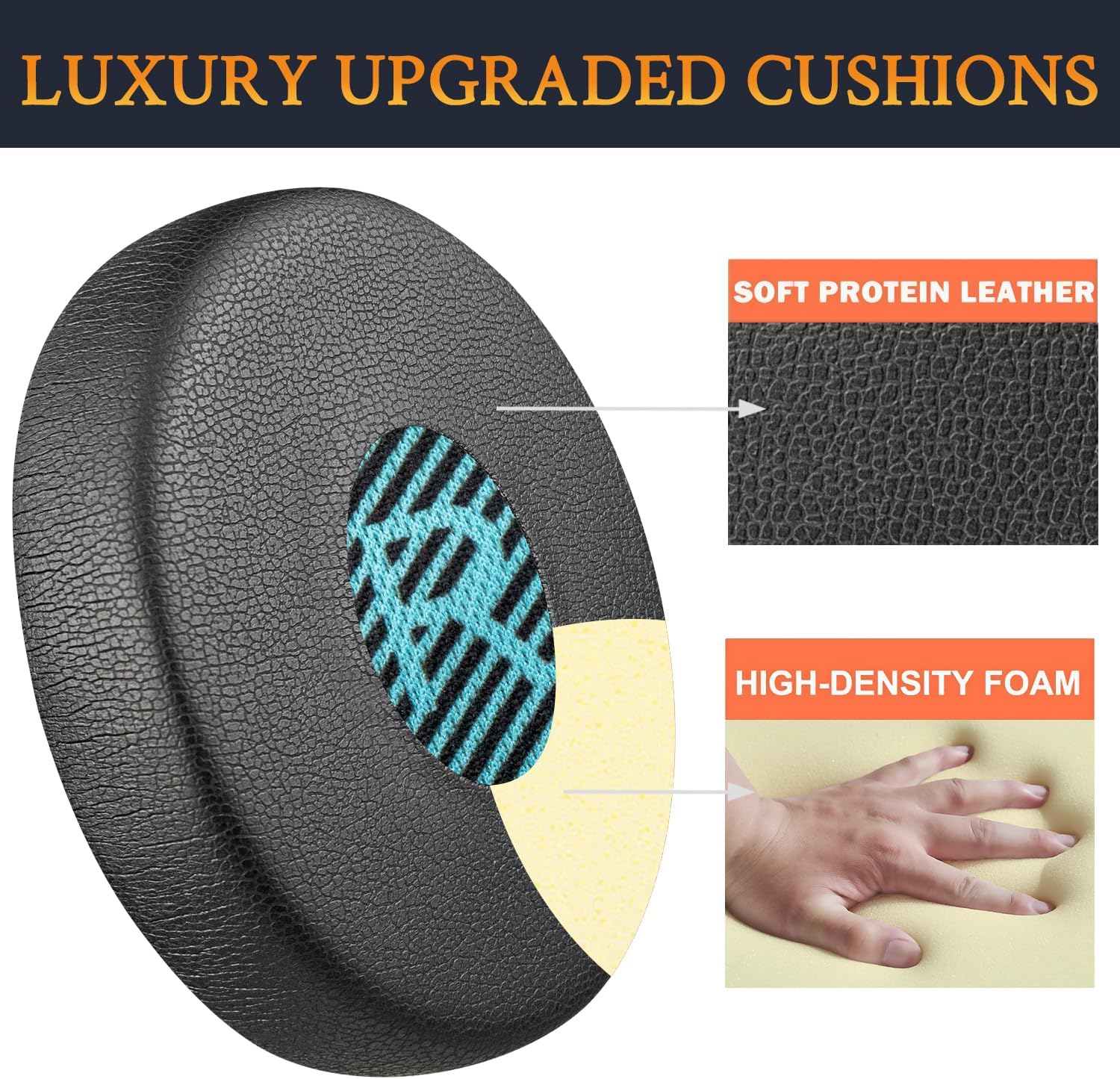 SOULWIT Earpads for Bose On-Ear II (OE2/OE2i) / SoundTrue On-Ear / SoundLink On-Ear - Protein Leather