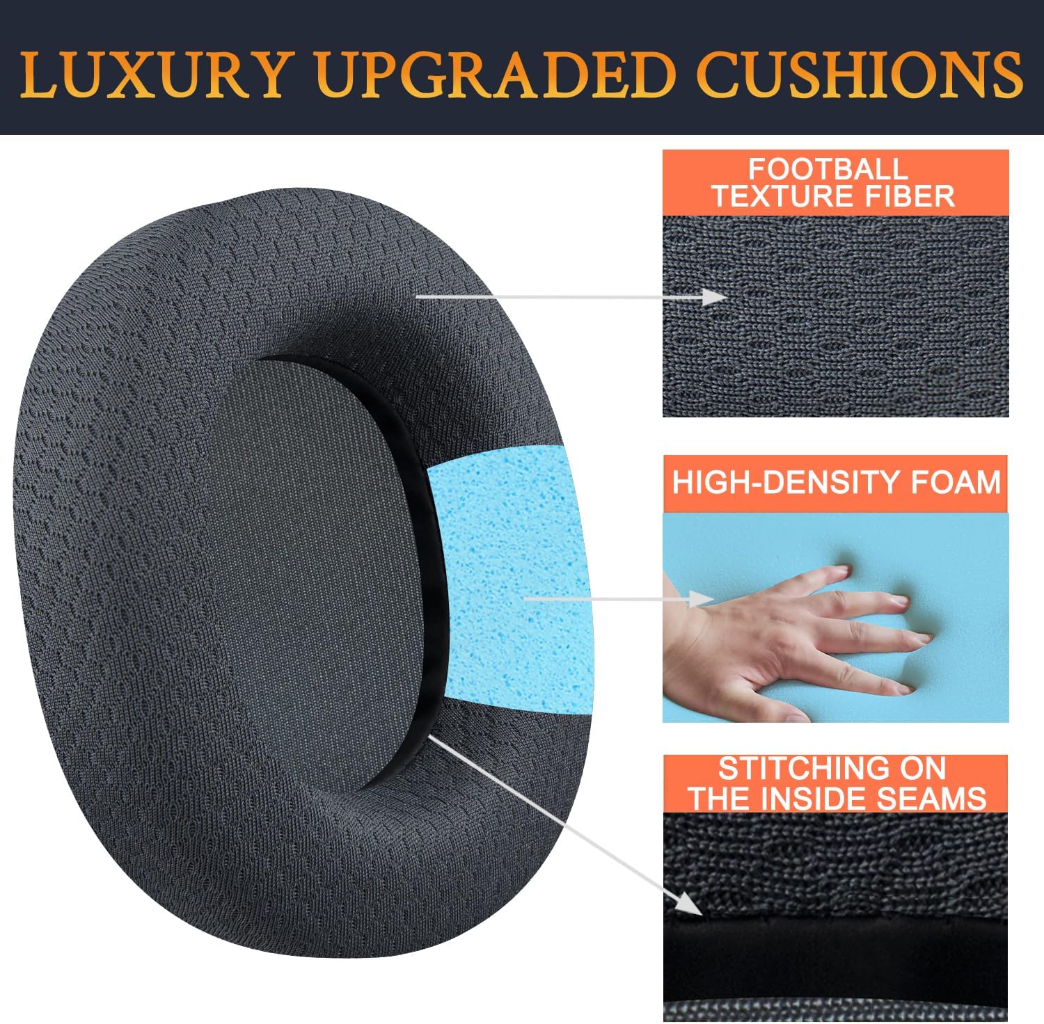 SOULWIT Earpads for SteelSeries Arctis 1/3/5/7/7+/7P/7P+/7X/7X+/9/9X/Pro/Prime - Mesh Fabric