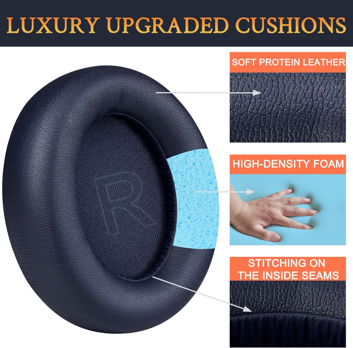 SOULWIT Earpads for Anker Soundcore Life Q30/Q35 - Protein Leather