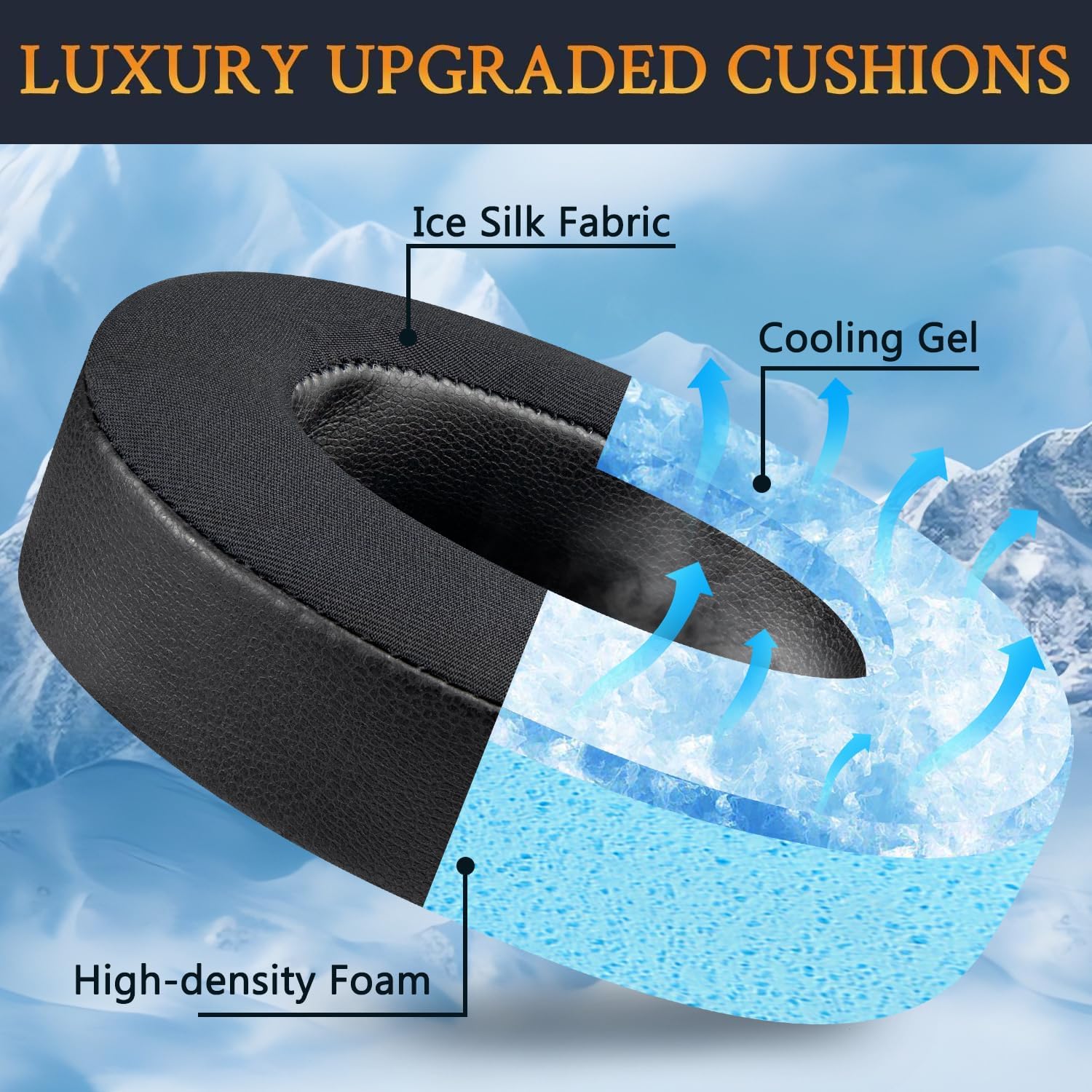 SOULWIT Earpads for JBL Live 500BT - Cooling Gel