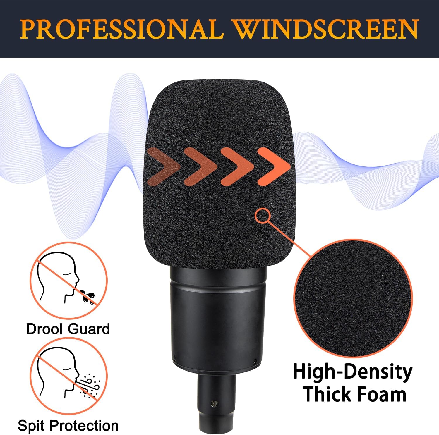 SOULWIT 2Pcs Microphones Pop Filter for Audio-Technica ATH-AT2035