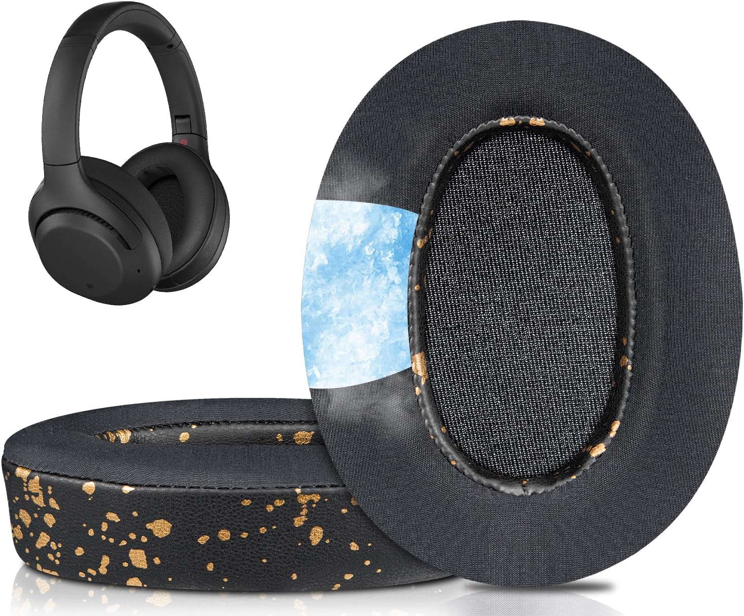 SOULWIT Earpads for Sony WH-XB900N, WH-CH710N, WH-CH720N, WH-RF400, MDR-RF895RK - Cooling Gel