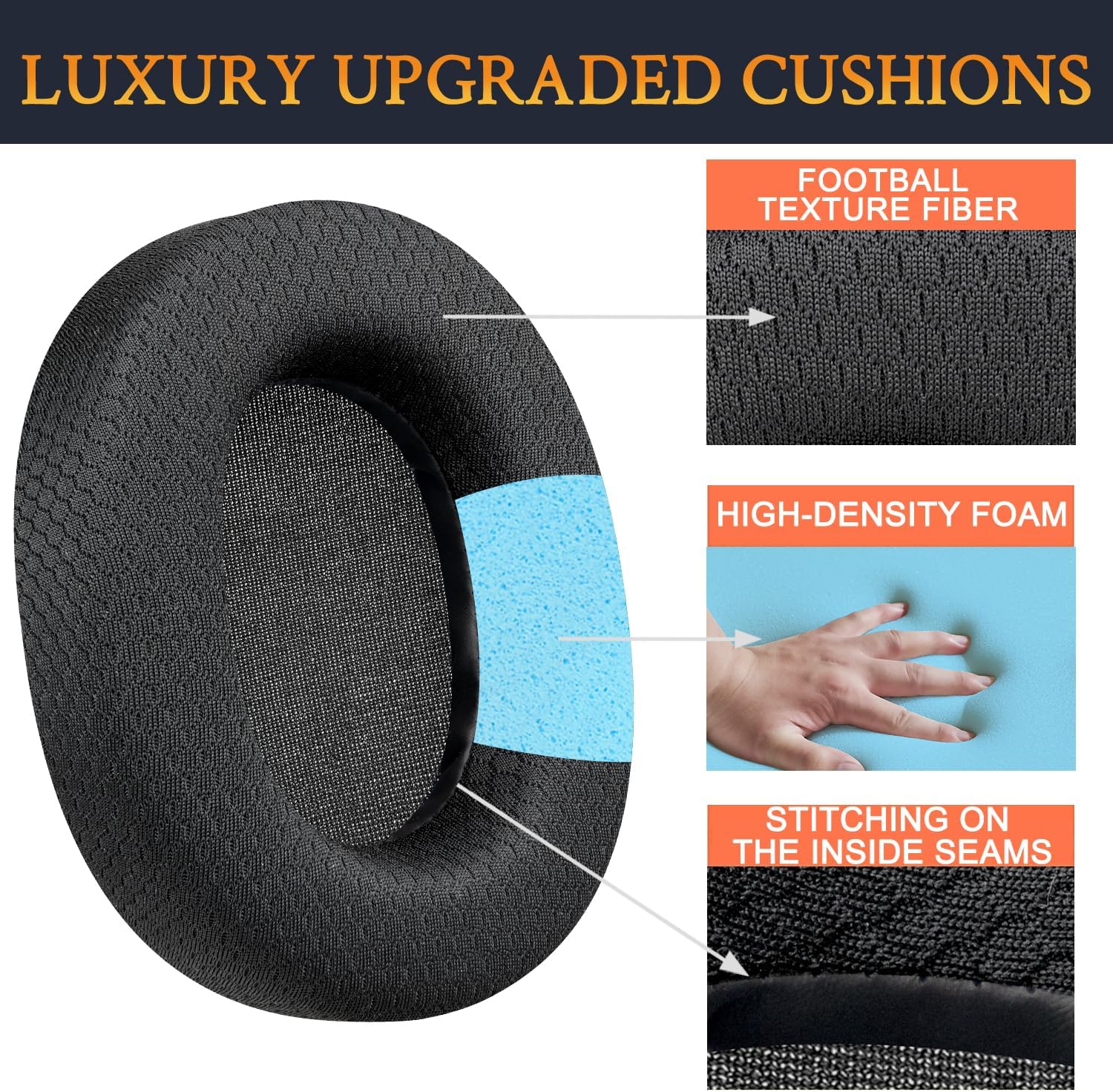 SOULWIT Earpads for SteelSeries Arctis 1/3/5/7/7+/7P/7P+/7X/7X+/9/9X/Pro/Prime - Mesh Fabric