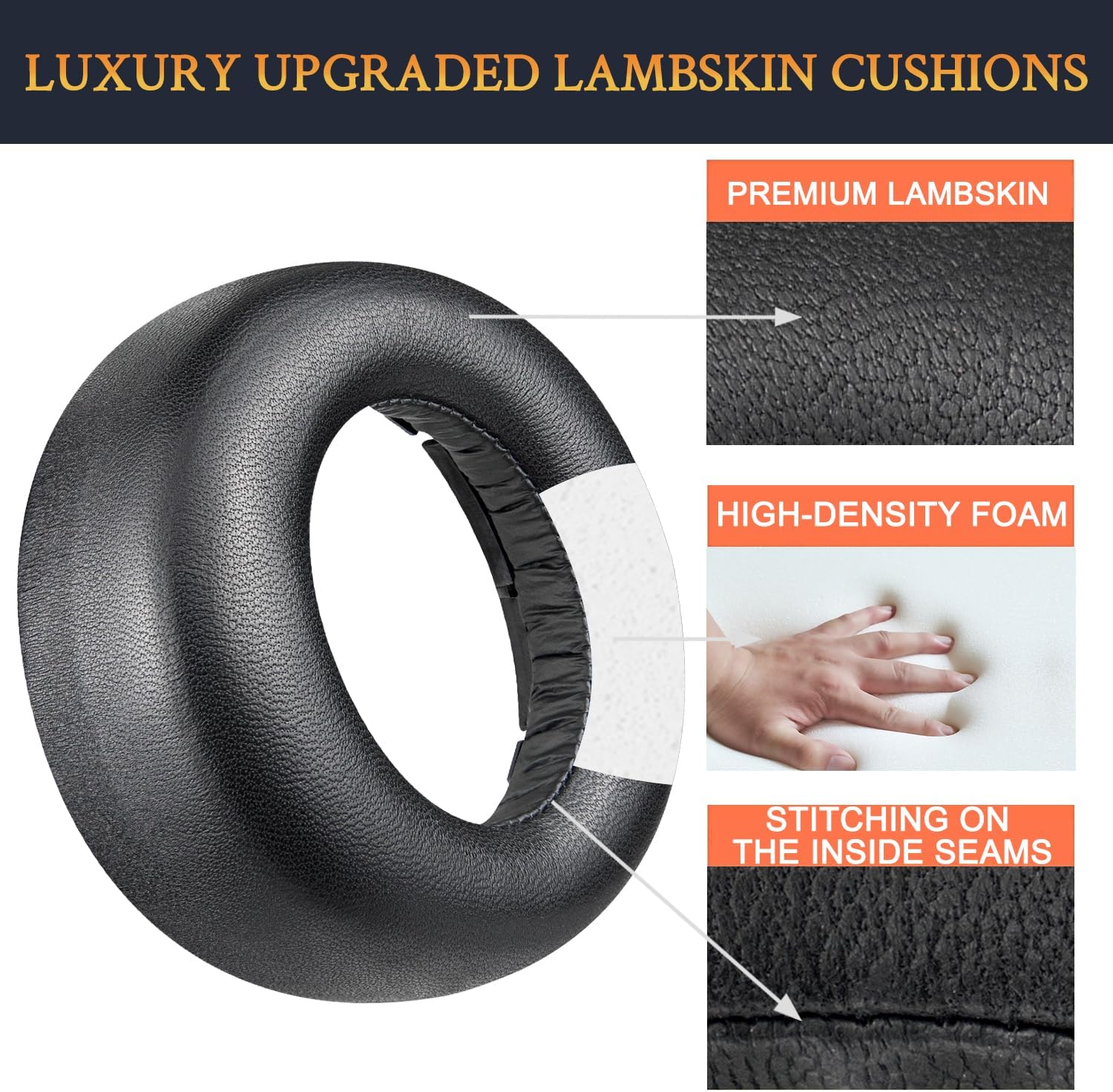 SOULWIT Earpads for Sony PlayStation 5 Pulse PS5 3D - Lambskin