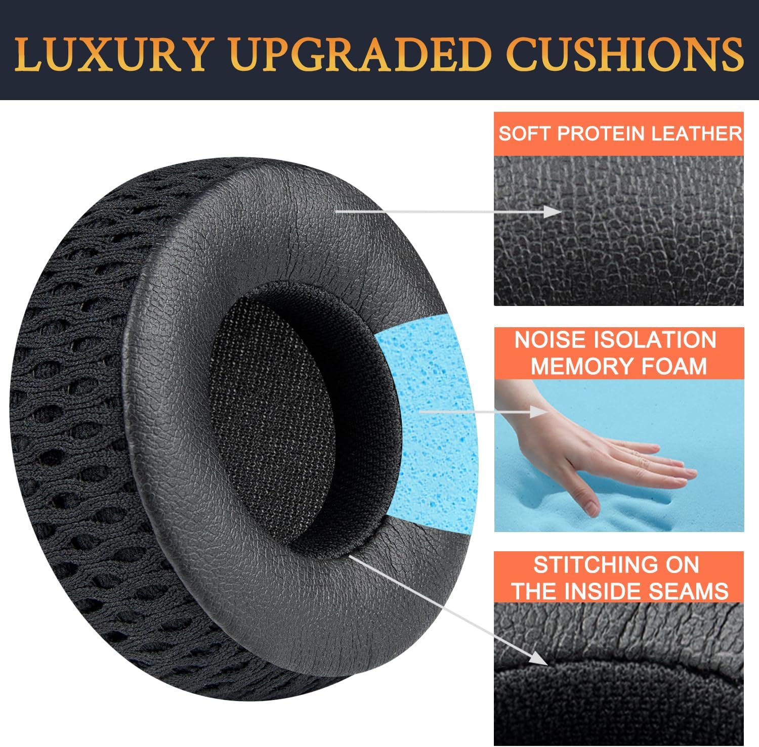 SOULWIT Earpads for JBL Under Armour Sport Wireless Train - Protein Leather