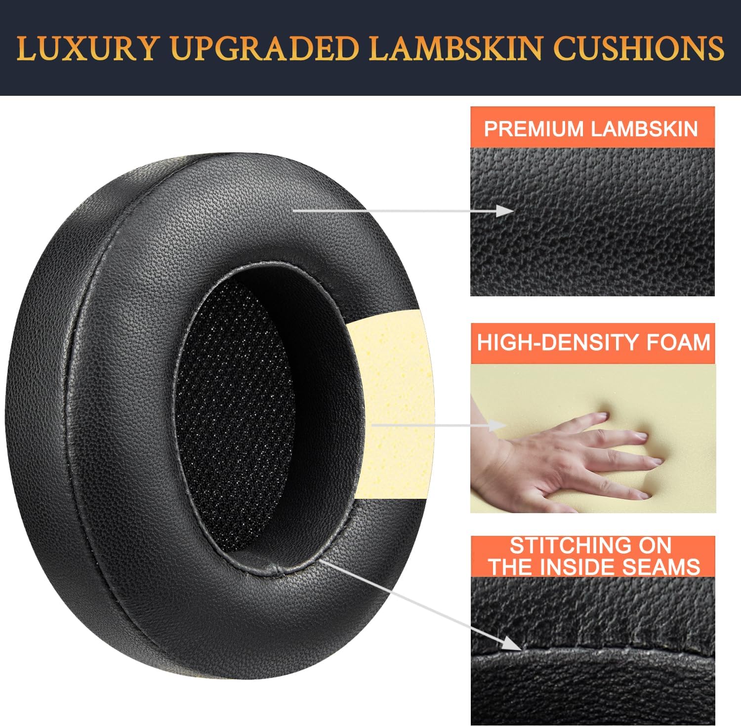 SoloWIT Earpads for Beats Studio 2 & Studio 3 - Lambskin