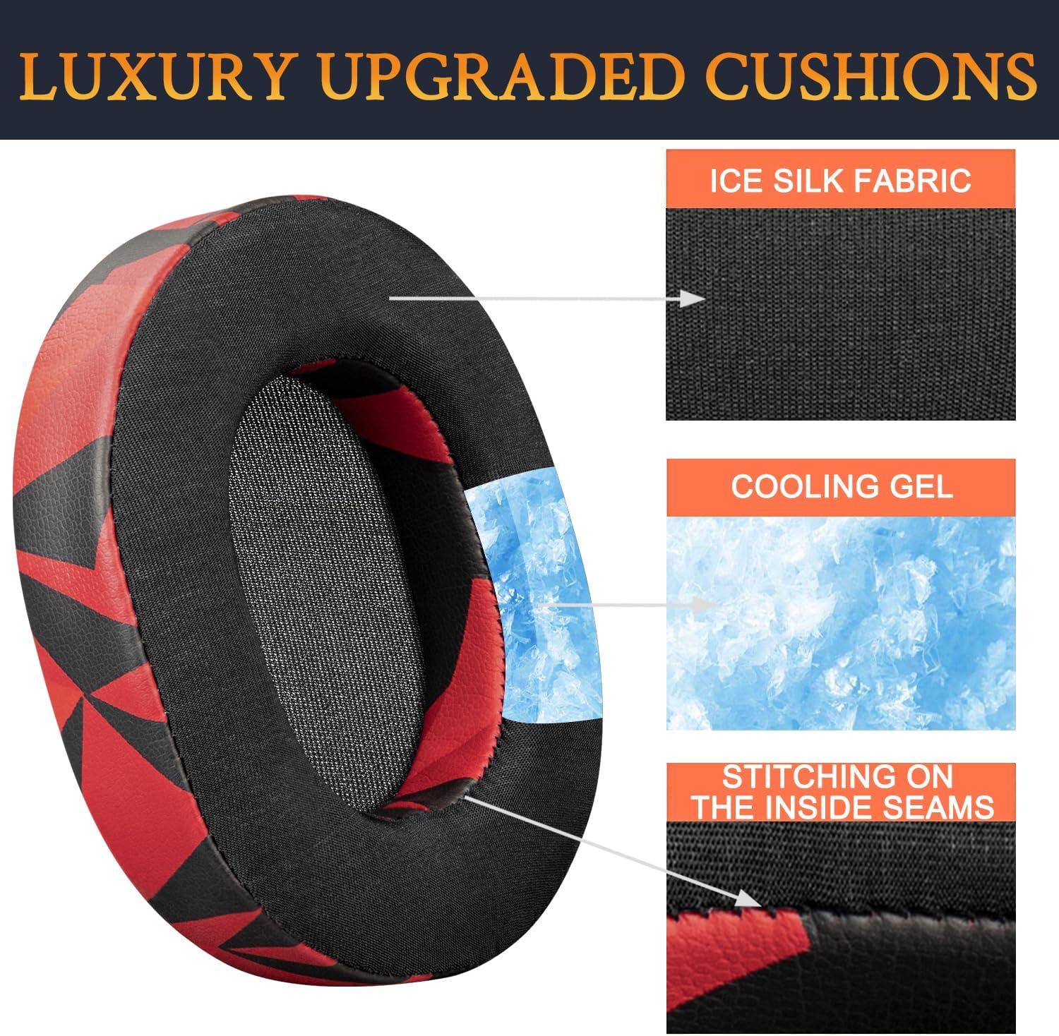 SOULWIT Earpads for SteelSeries Arctis 1/3/5/7/7+/7P/7P+/7X/7X+/9/9X/Pro/Prime - Cooling Gel