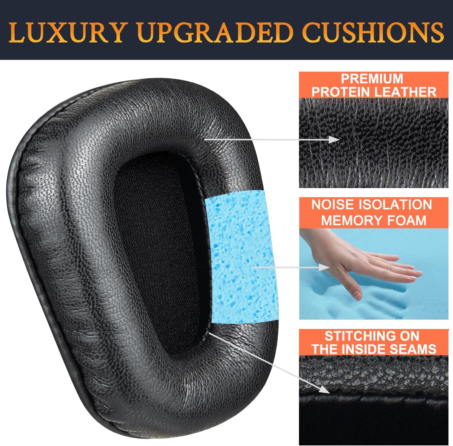 SOULWIT Earpads for BlueParrott B550-XT - Protein Leather