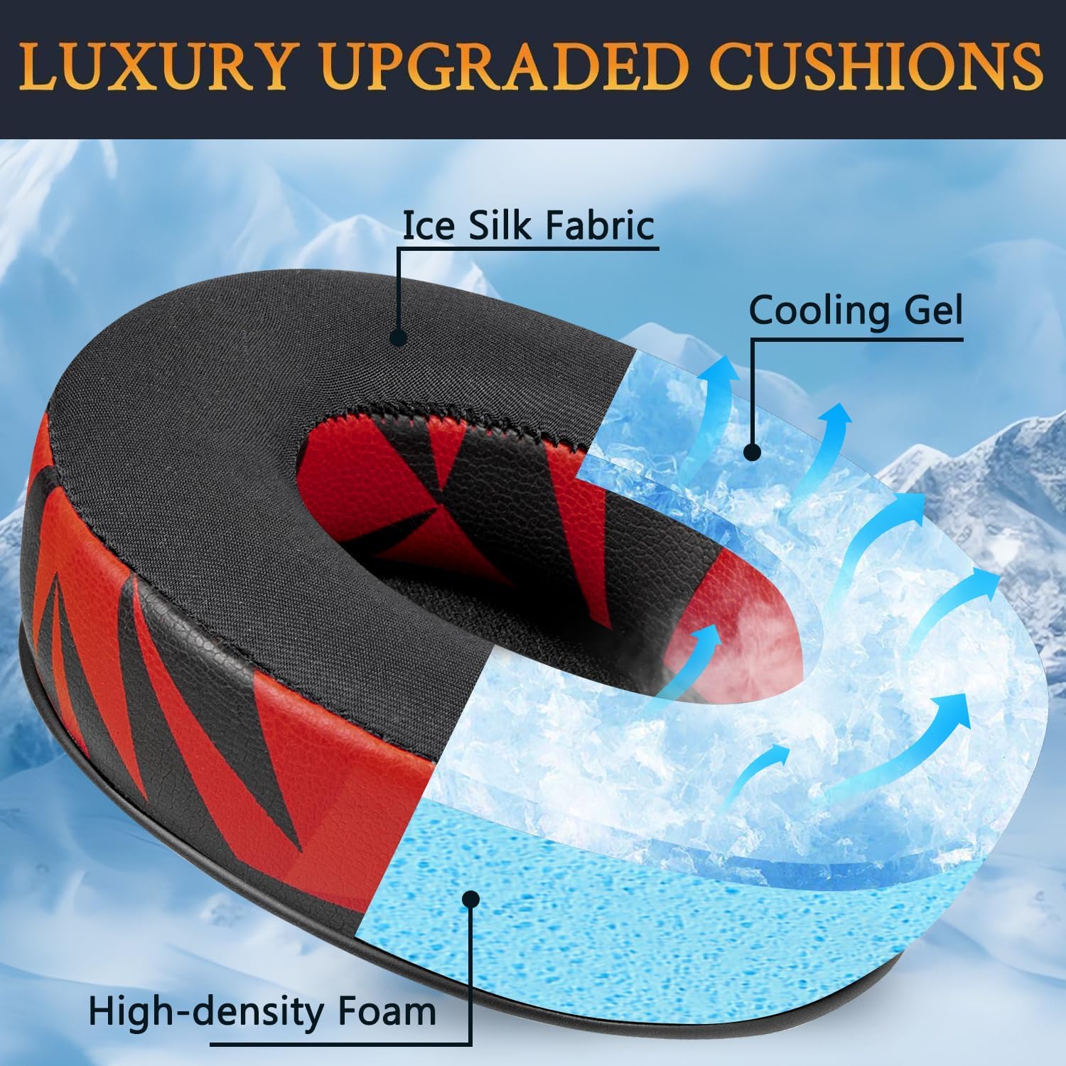 SOULWIT Earpads for JBL Synchros E50BT / S500 / S700 - Cooling Gel