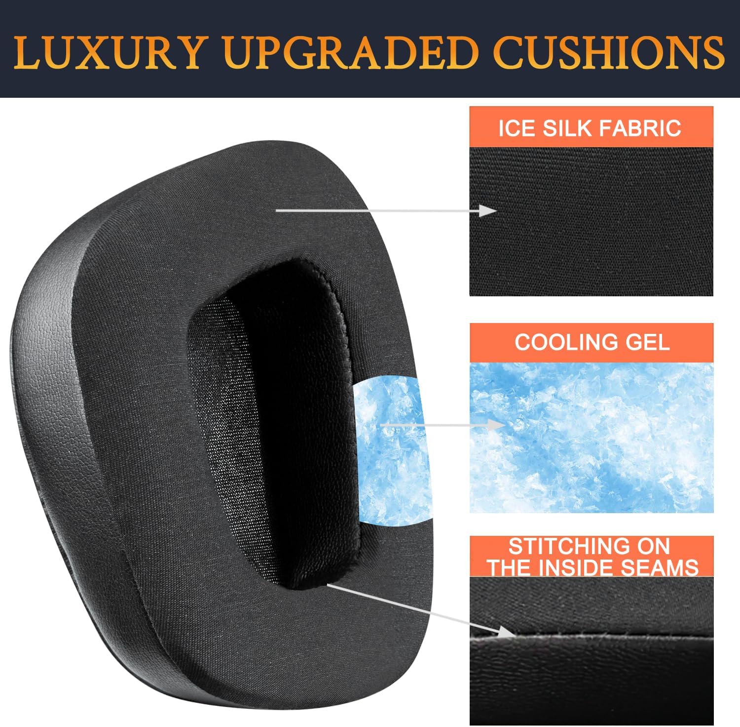 SOULWIT Earpads for Turtle Beach Stealth 600 Gen 2, 600 Gen 3, 500 Wireless Gaming - Cooling Gel