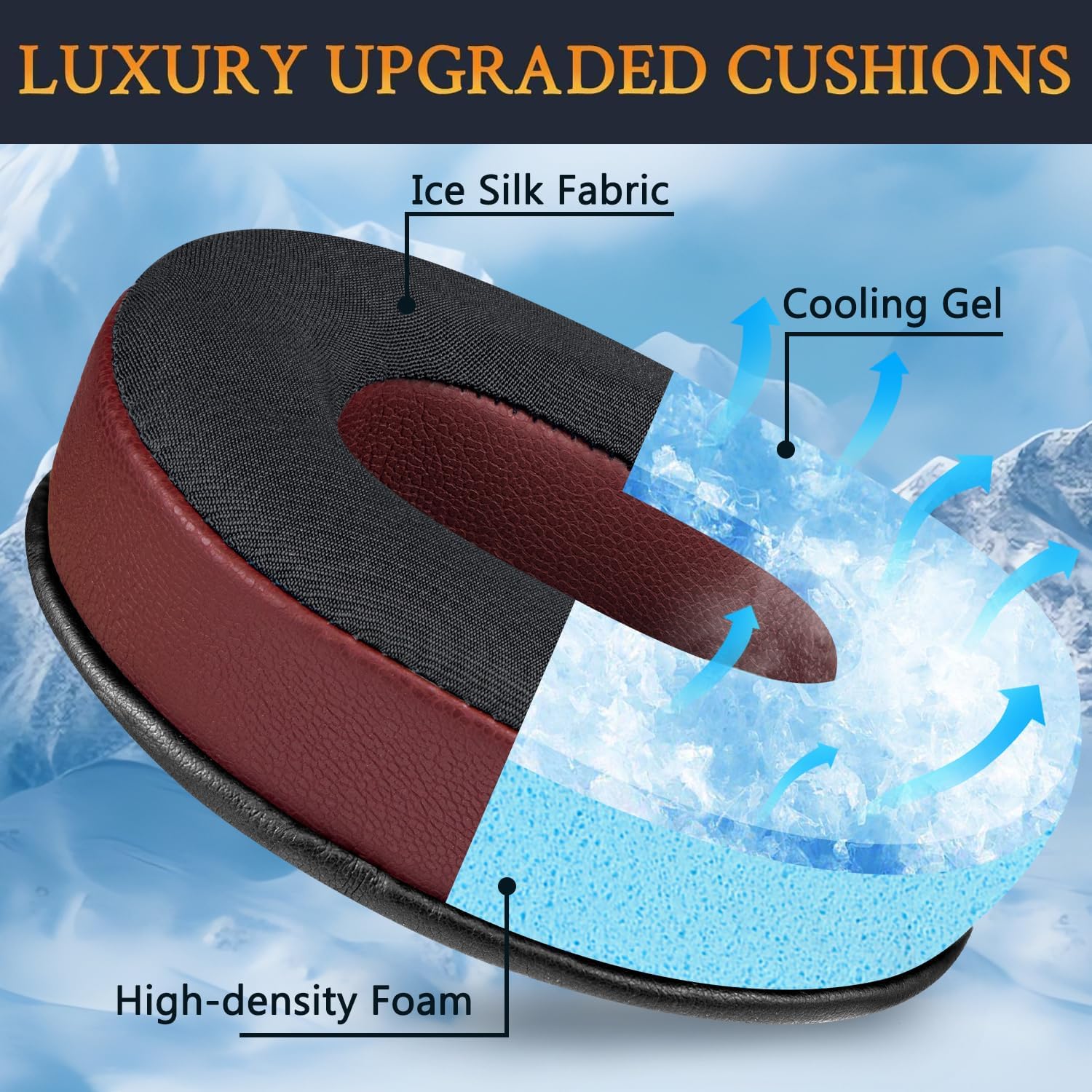 SOULWIT Earpads for Audio-Technica ATH-M60X - Cooling Gel