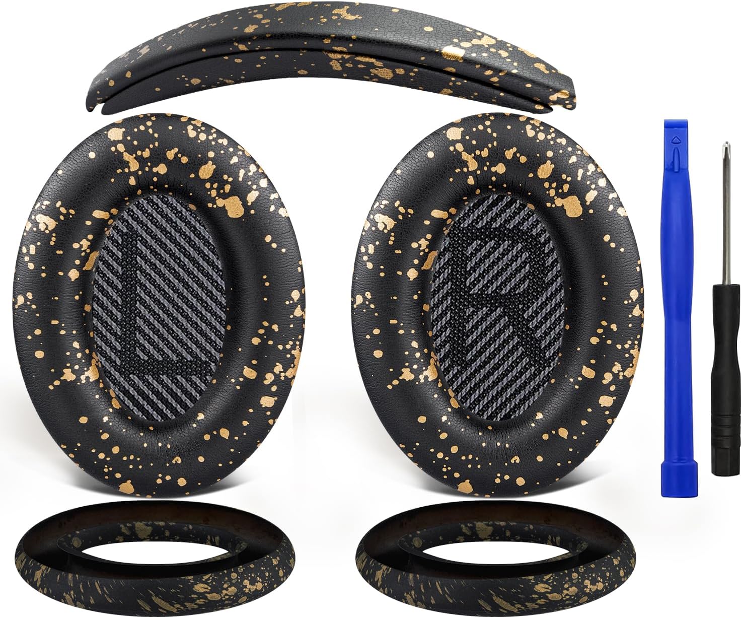 SOULWIT Earpads + Headband + Silicone Earpads Cover for Bose QuietComfort 35 Series