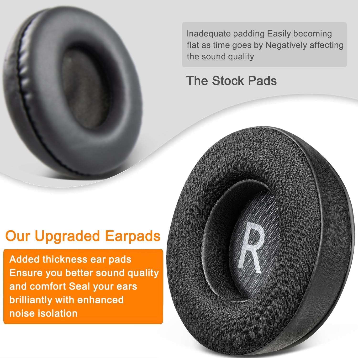 SOULWIT Earpads for JBL Synchros E50BT / S500 / S700 - Mesh Fabric