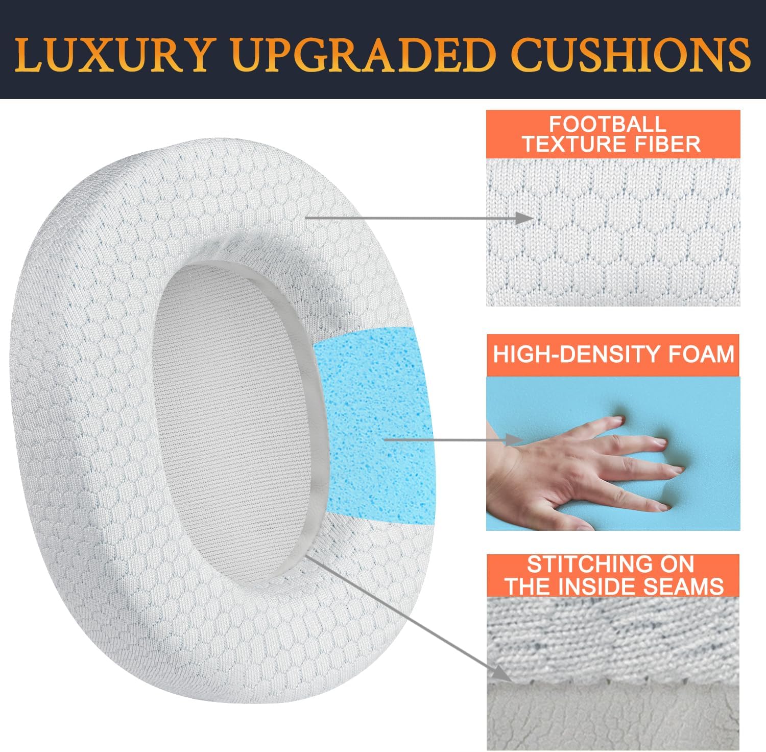 SOULWIT Earpads for SteelSeries Arctis 1/3/5/7/7+/7P/7P+/7X/7X+/9/9X/Pro/Prime - Mesh Fabric