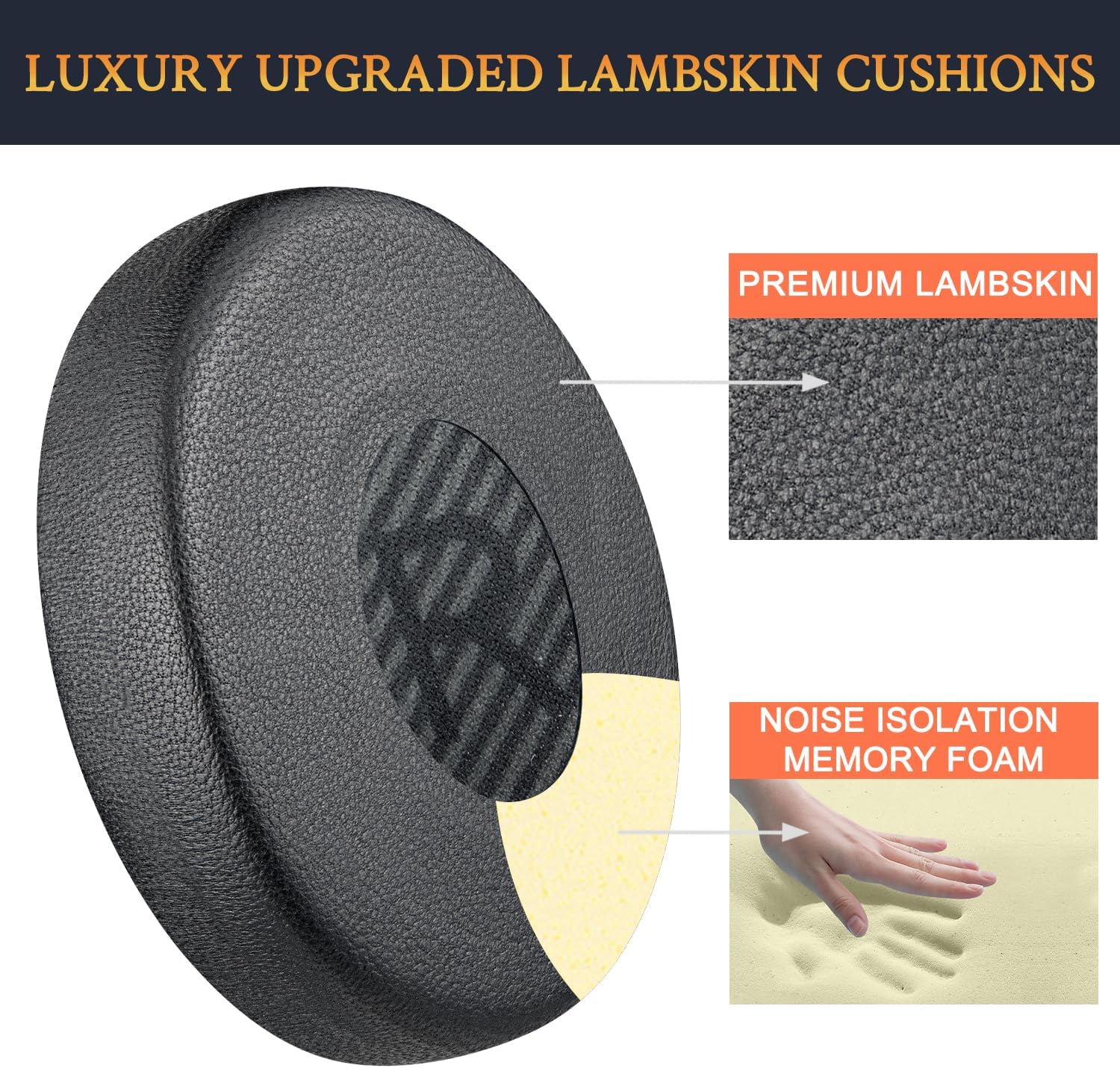 SOULWIT Earpads for Bose On-Ear II (OE2/OE2i) / SoundTrue On-Ear / SoundLink On-Ear - Lambskin