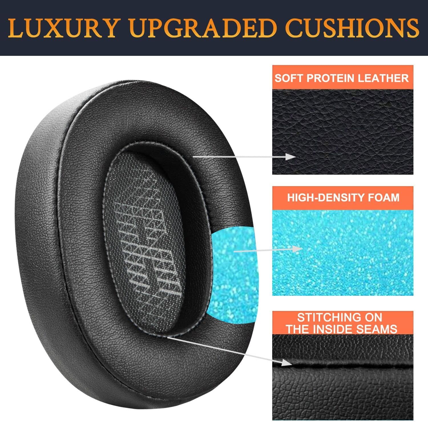 SOULWIT Earpads for JBL Live 500BT - Protein Leather